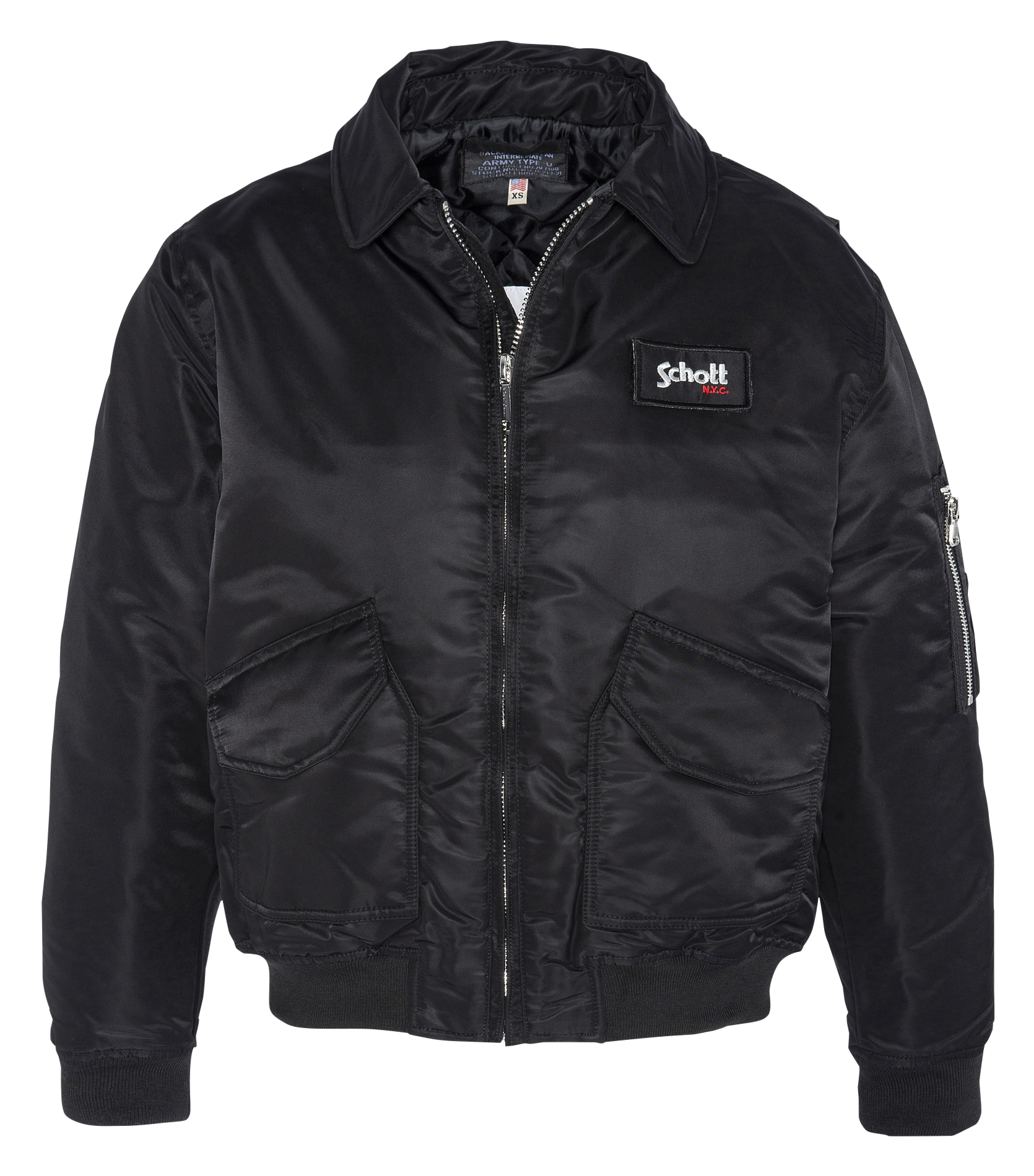 Oversized zip-up jacket SCHOTT Black