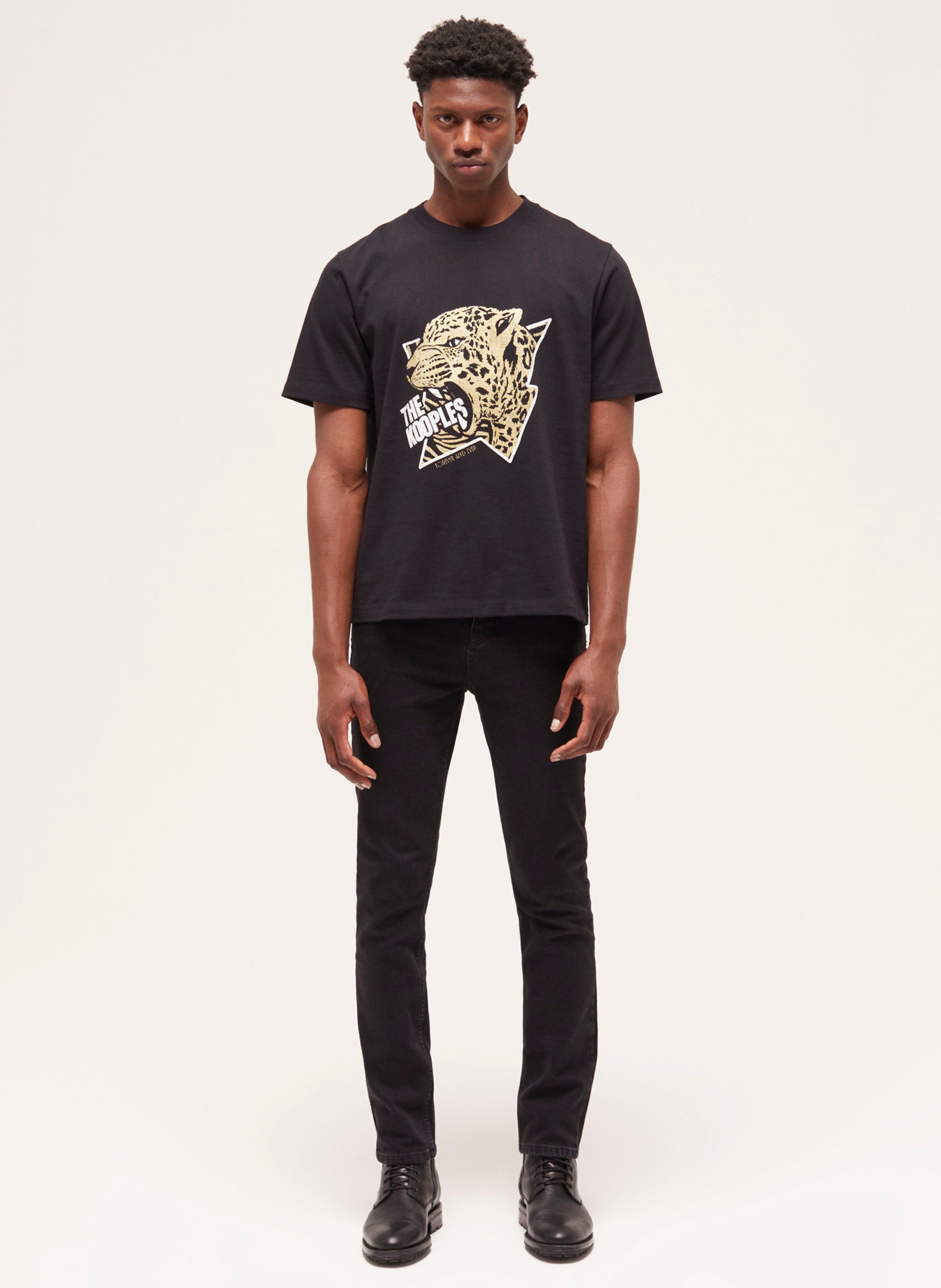 Tee-shirt en coton imprimé THE KOOPLES Noir