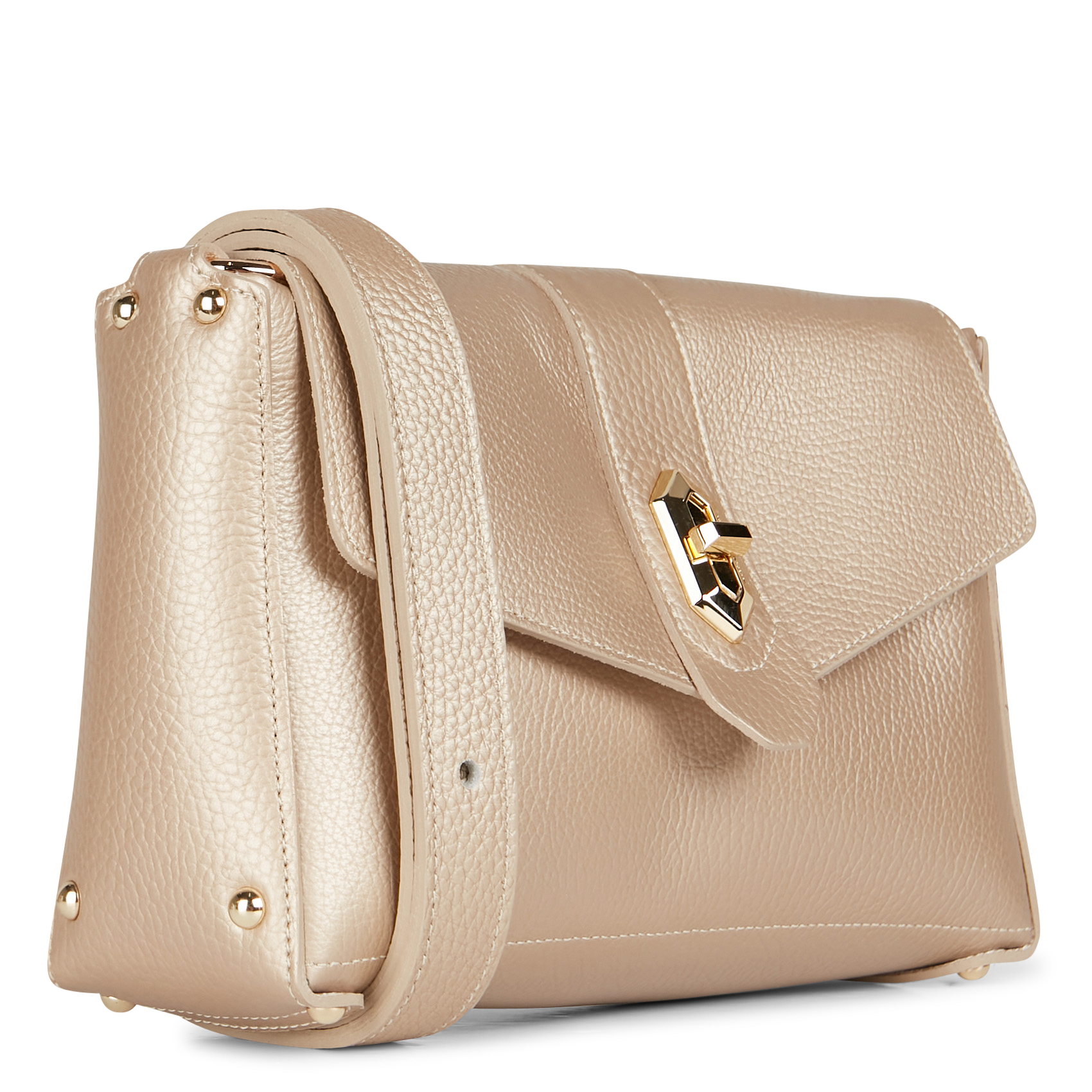 Sac bandoulière en cuir  LANCASTER PARIS Doré