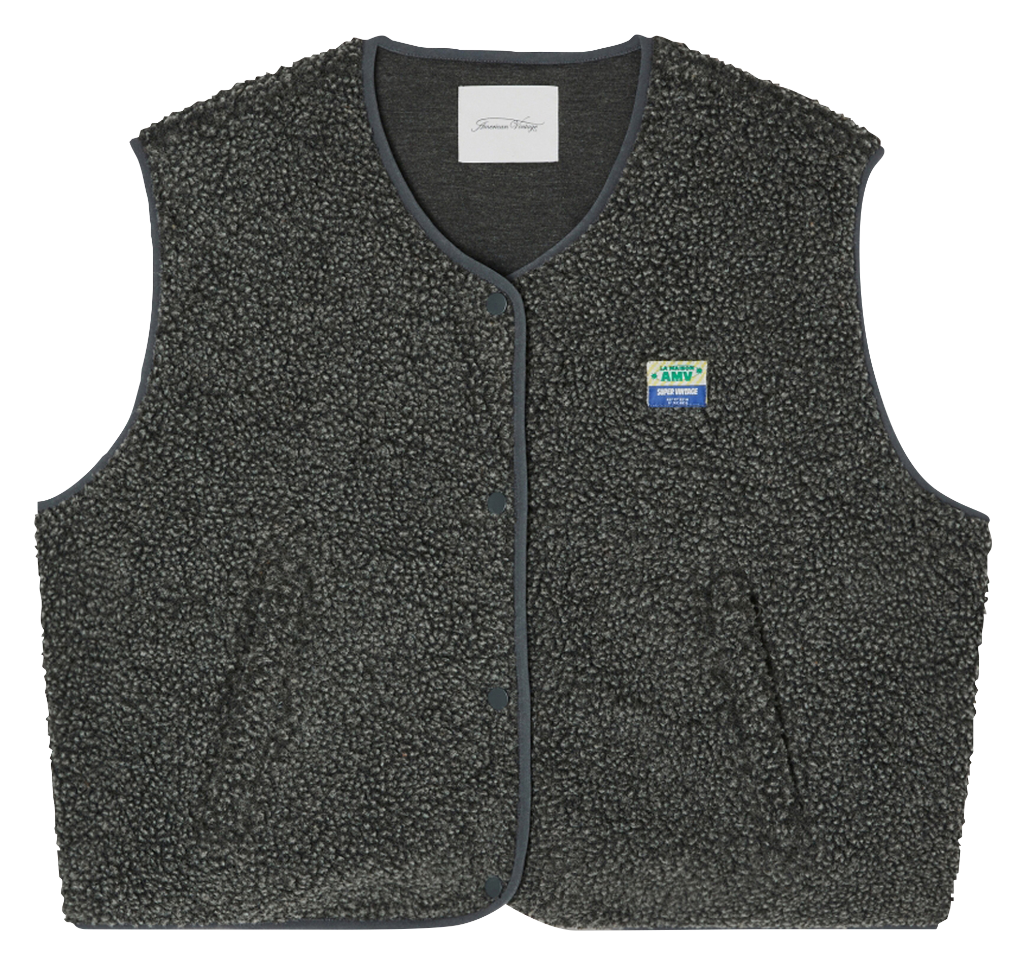 Weste aus Sweatstoff mit Rundhalskragen AMERICAN VINTAGE