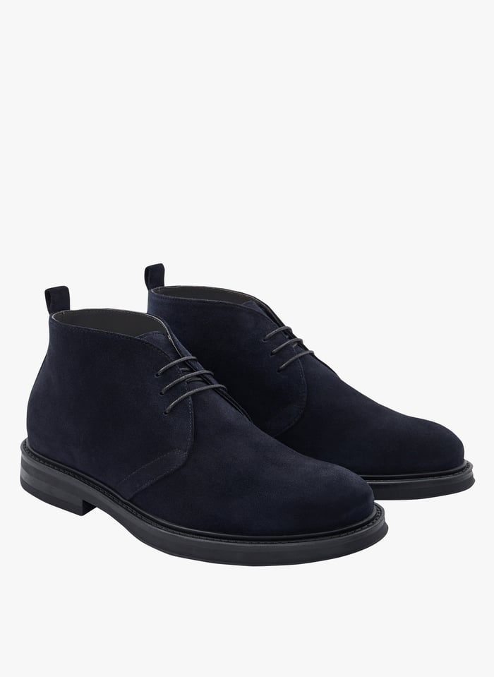 Blue Leather Derby shoes