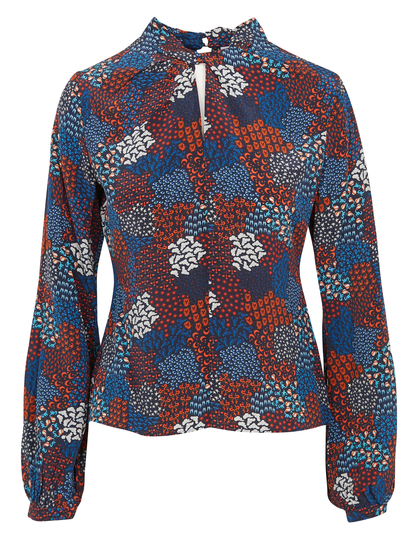 Round-neck silk blouse SOI PARIS Blue