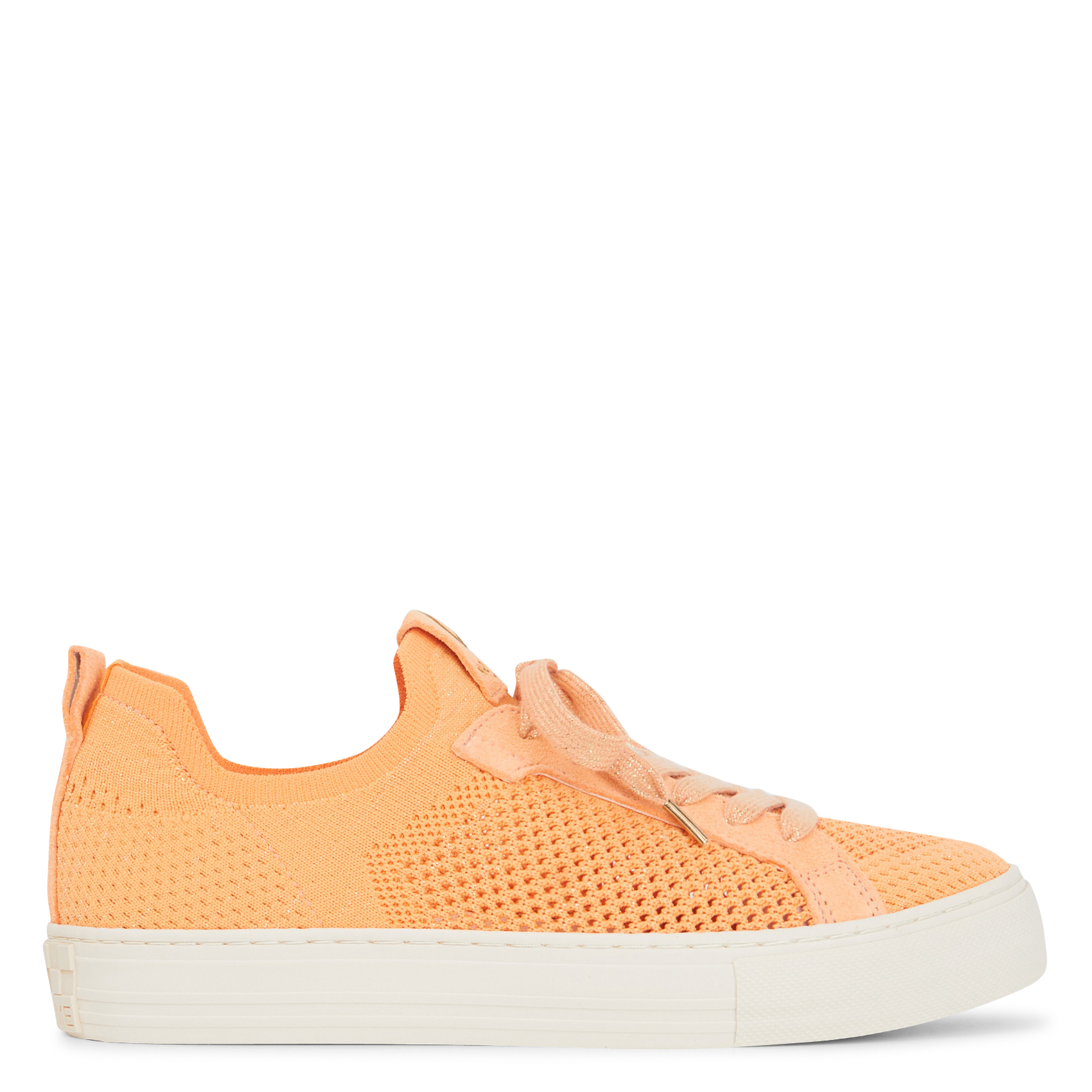 Crochet canvas low-top trainers NO NAME Orange