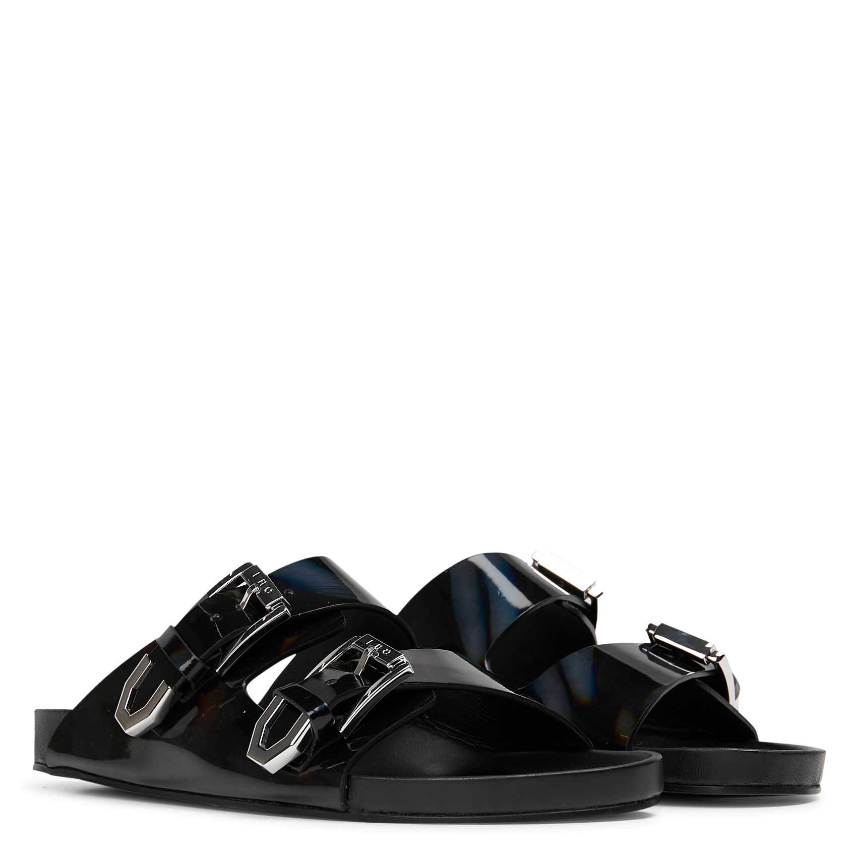 Platte, leren sandalen IRO Zwart