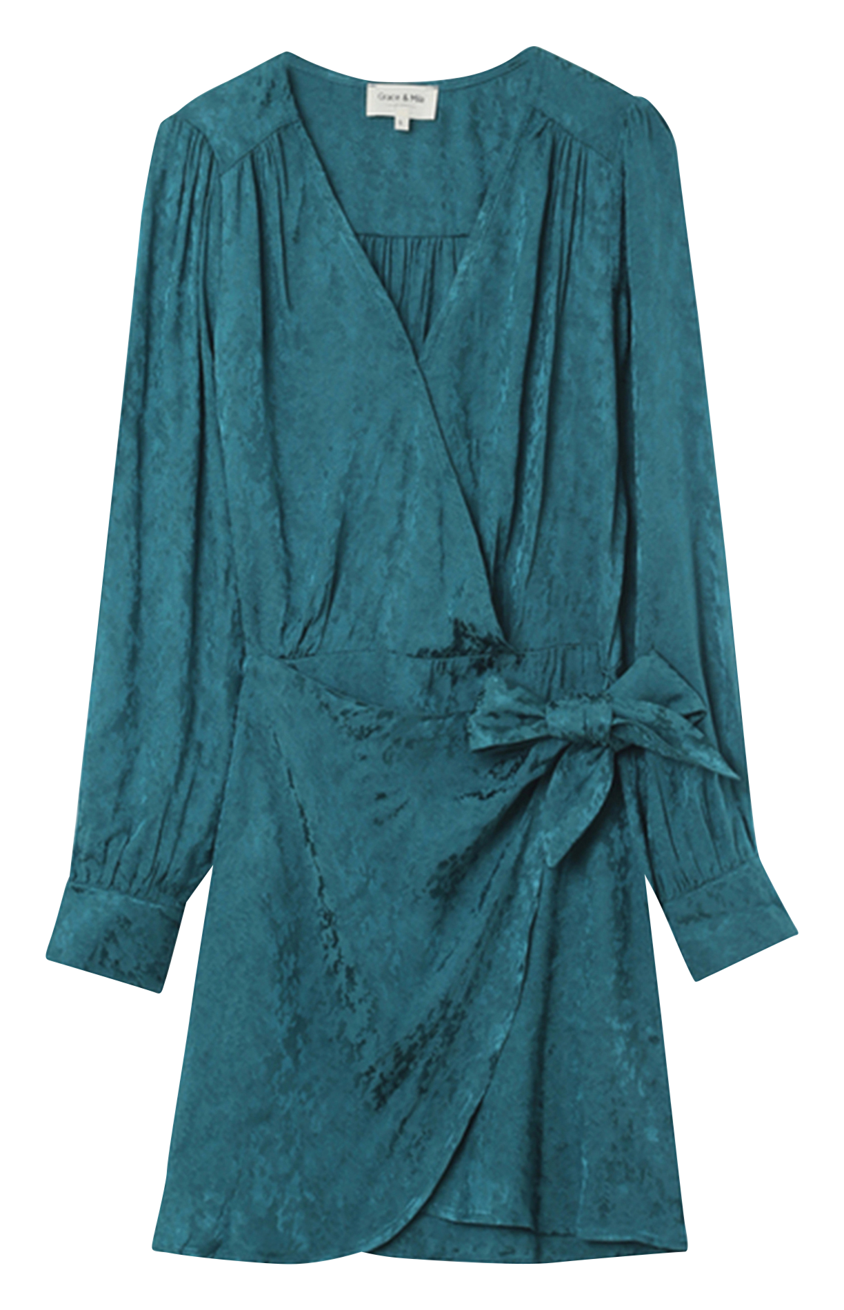 Korte jurk met overslag GRACE ET MILA Groen