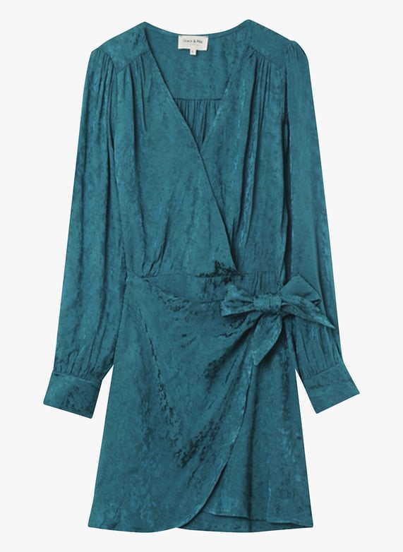 Short wrap dress Green Grace et mila - Women | Place des Tendances Short wrap dress Green Grace et mila - Women | Place des Tendances