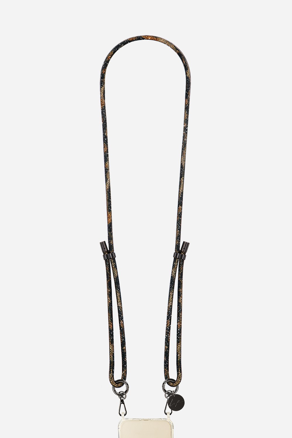 Cordon de téléphone en strass LA COQUE FRANCAISE Marron