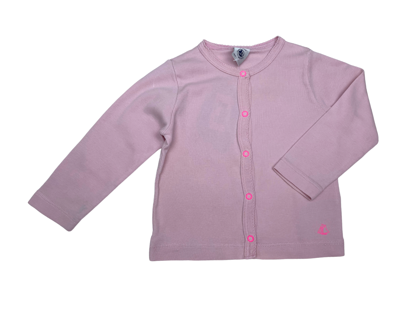 Pink baby cardigan - 18 months PETIT BATEAU - Seconde Main Pink