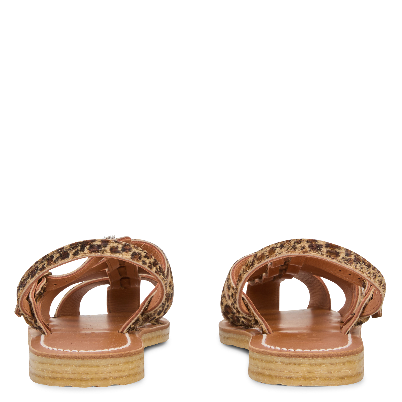 Sandales plates en cuir  K JACQUES Marron