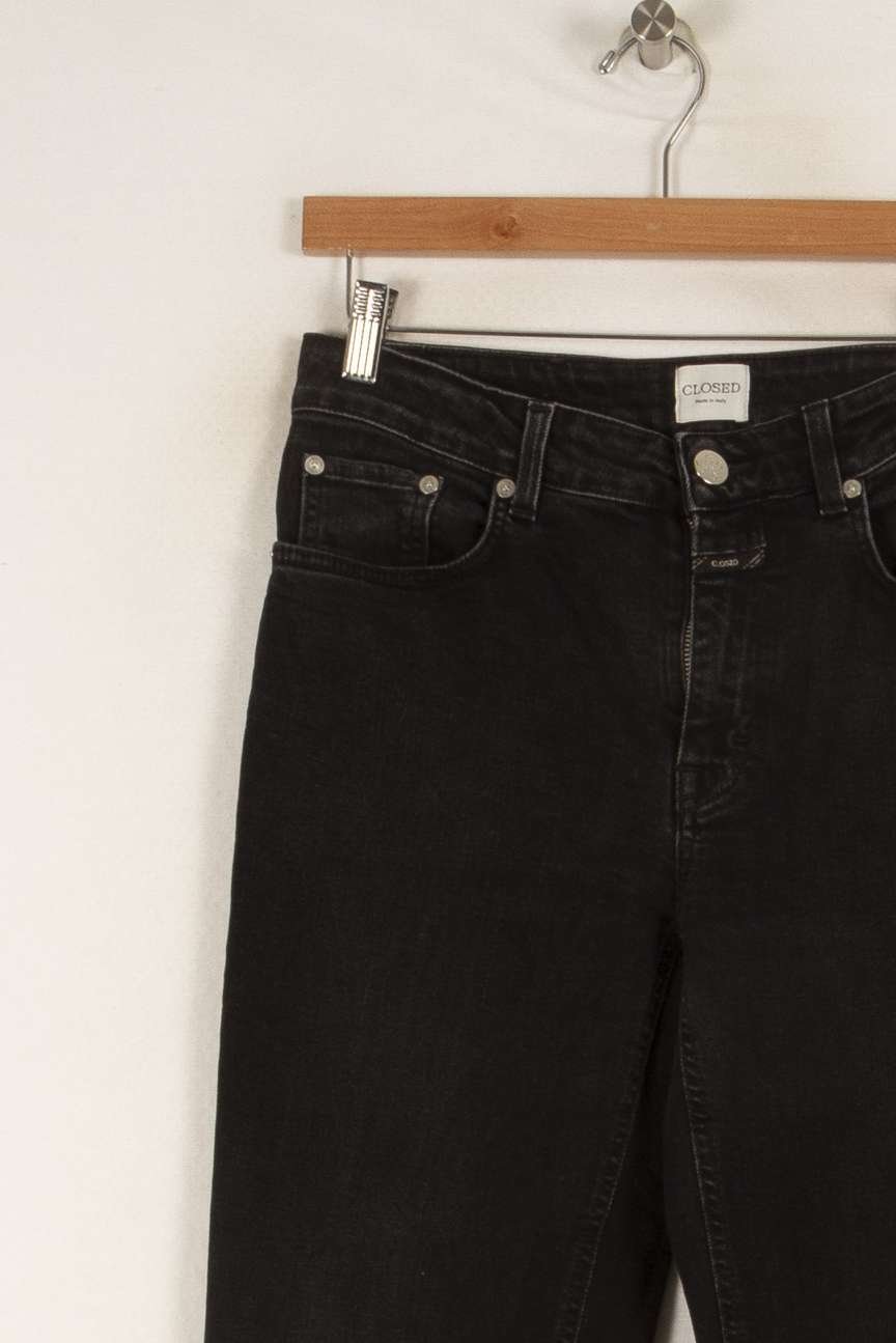 Cropped slim jeans with studs CLOSED - Seconde Main Black