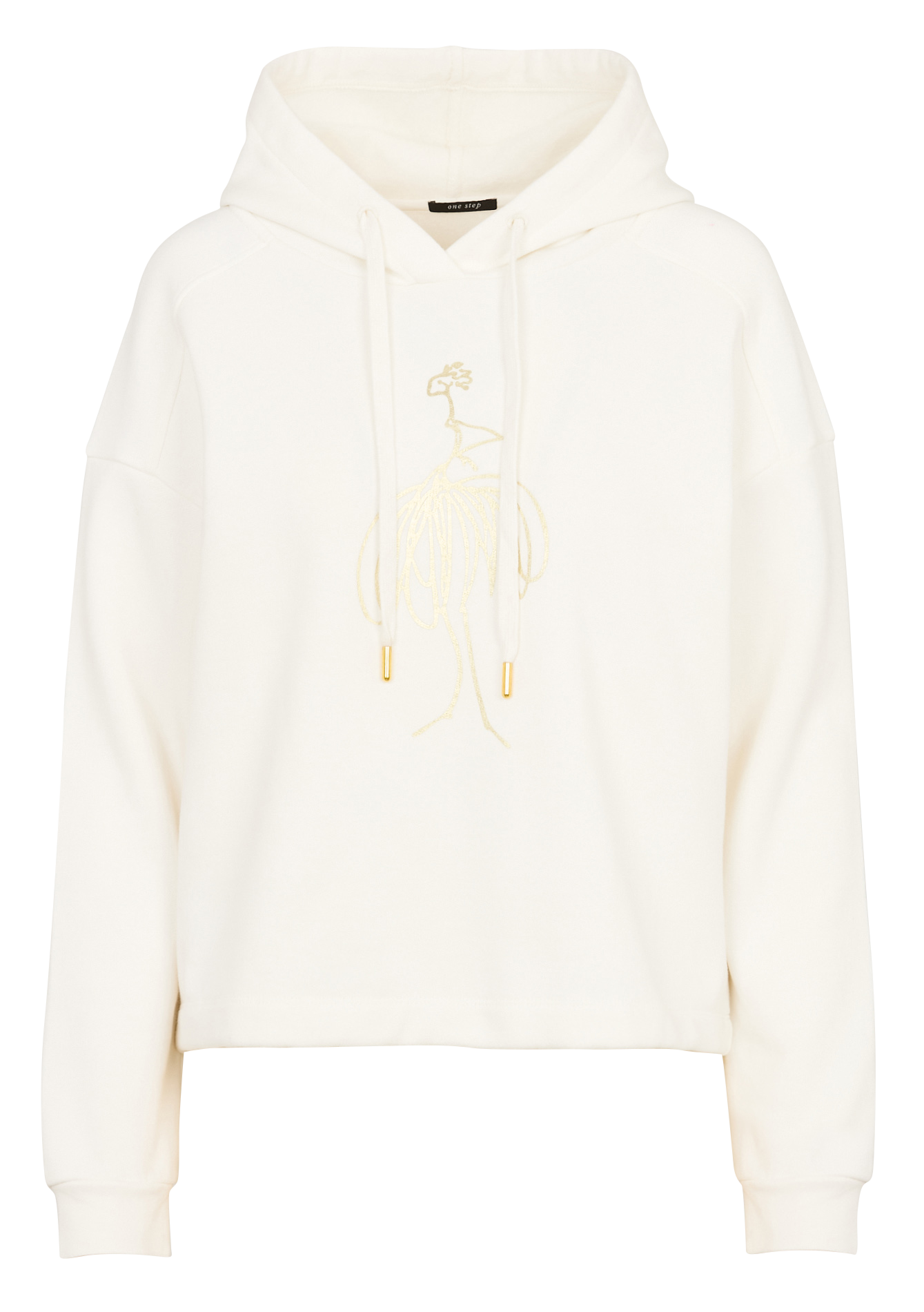 Sweat à capuche en coton mélangé ONE STEP Blanc
