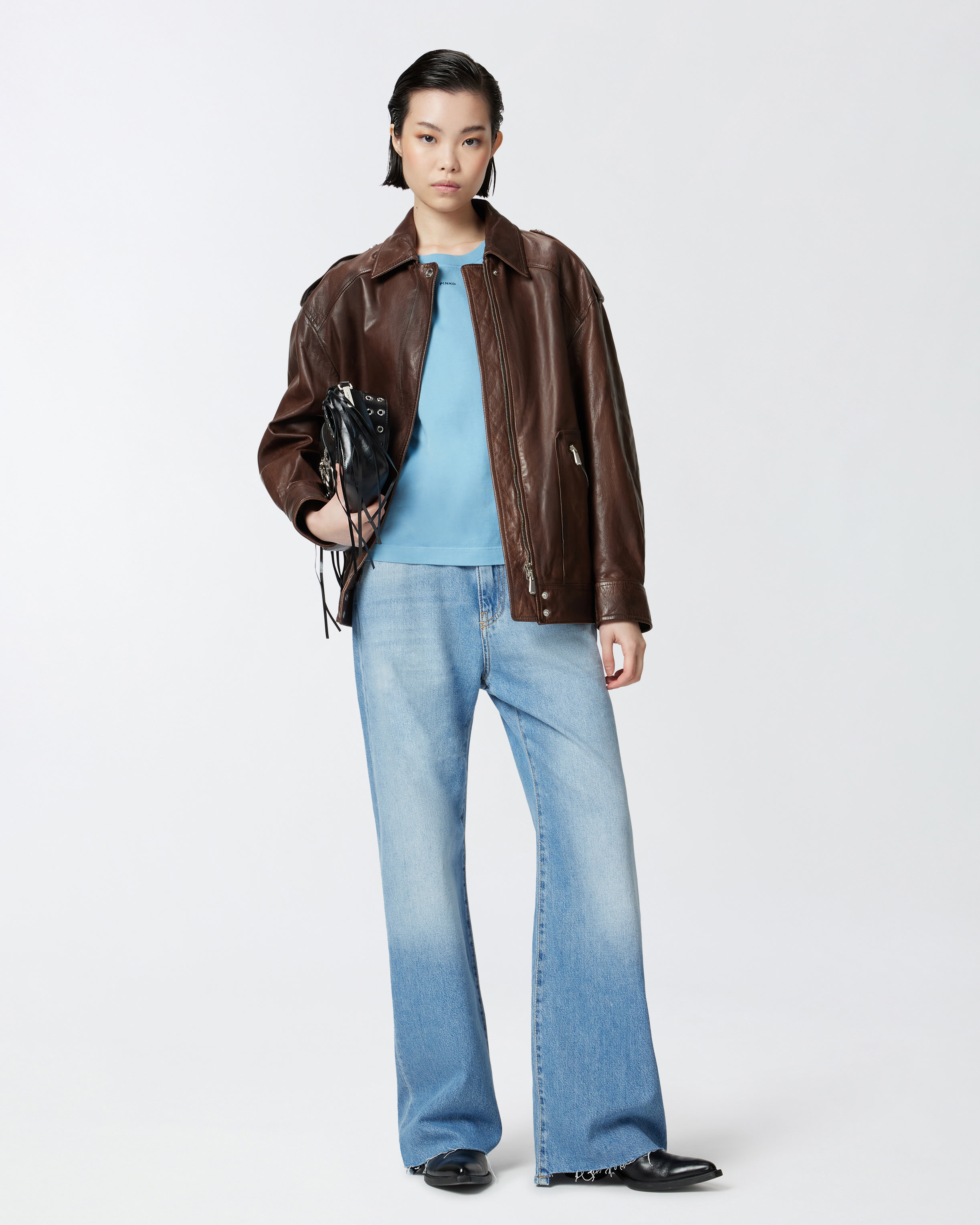 T-shirt with mini logo by Pinko PINKO Blue