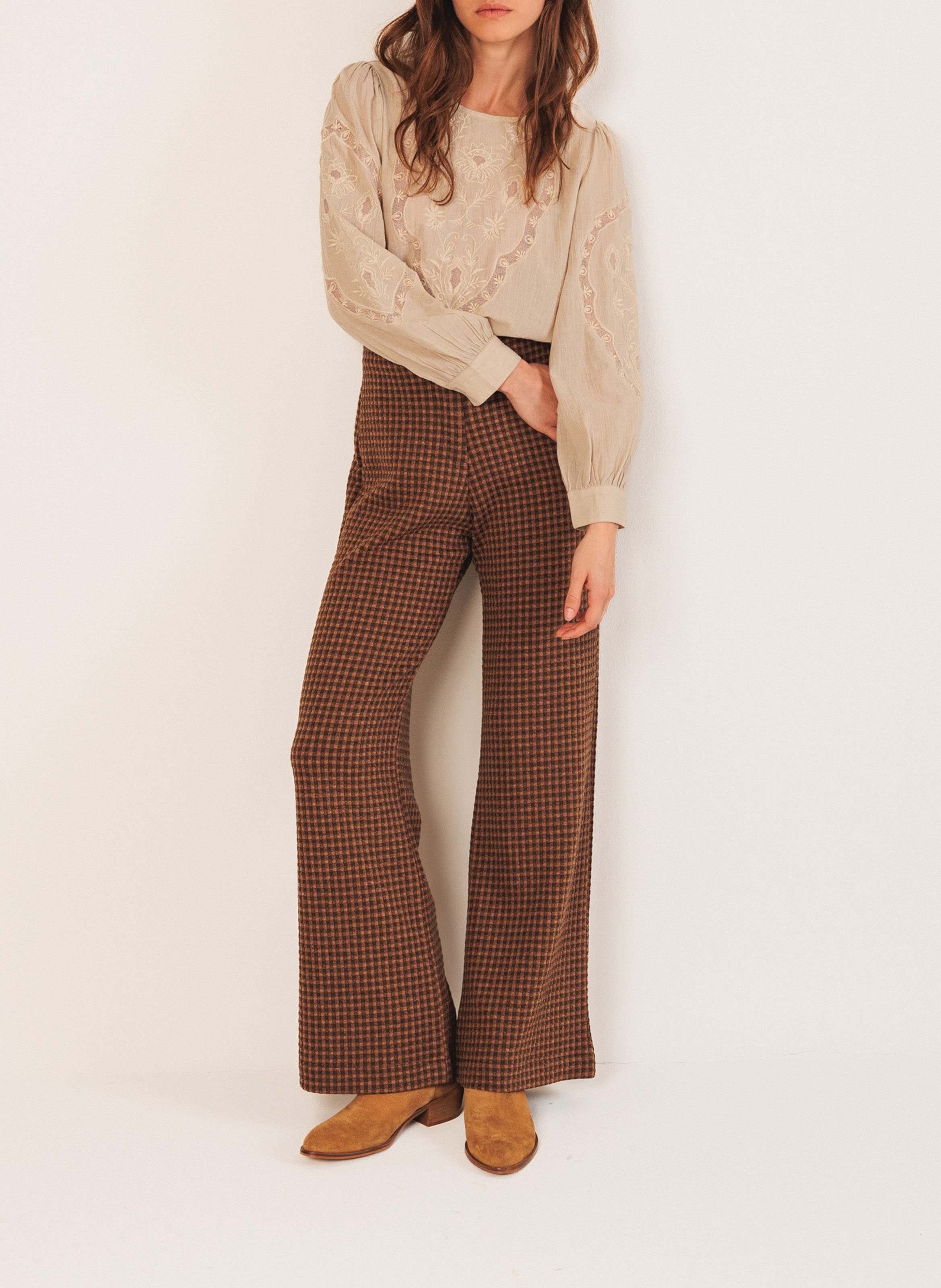 Organic cotton round neck straight top Silver