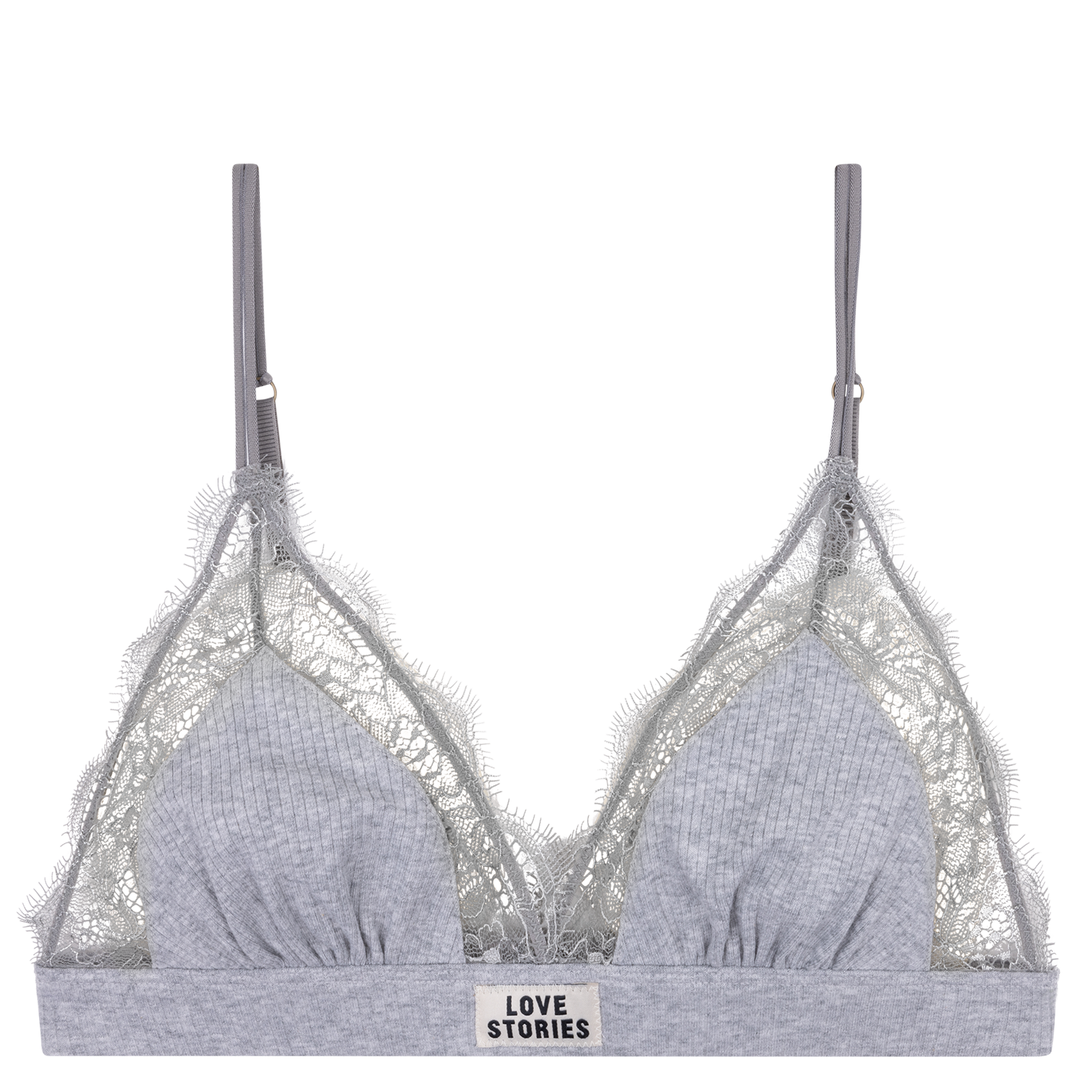 Brassière en coton mélangé LOVE STORIES Argent