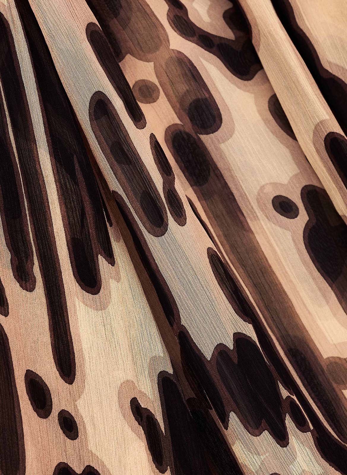 Printed lavallière V-neck blouse BA&amp;SH Pink