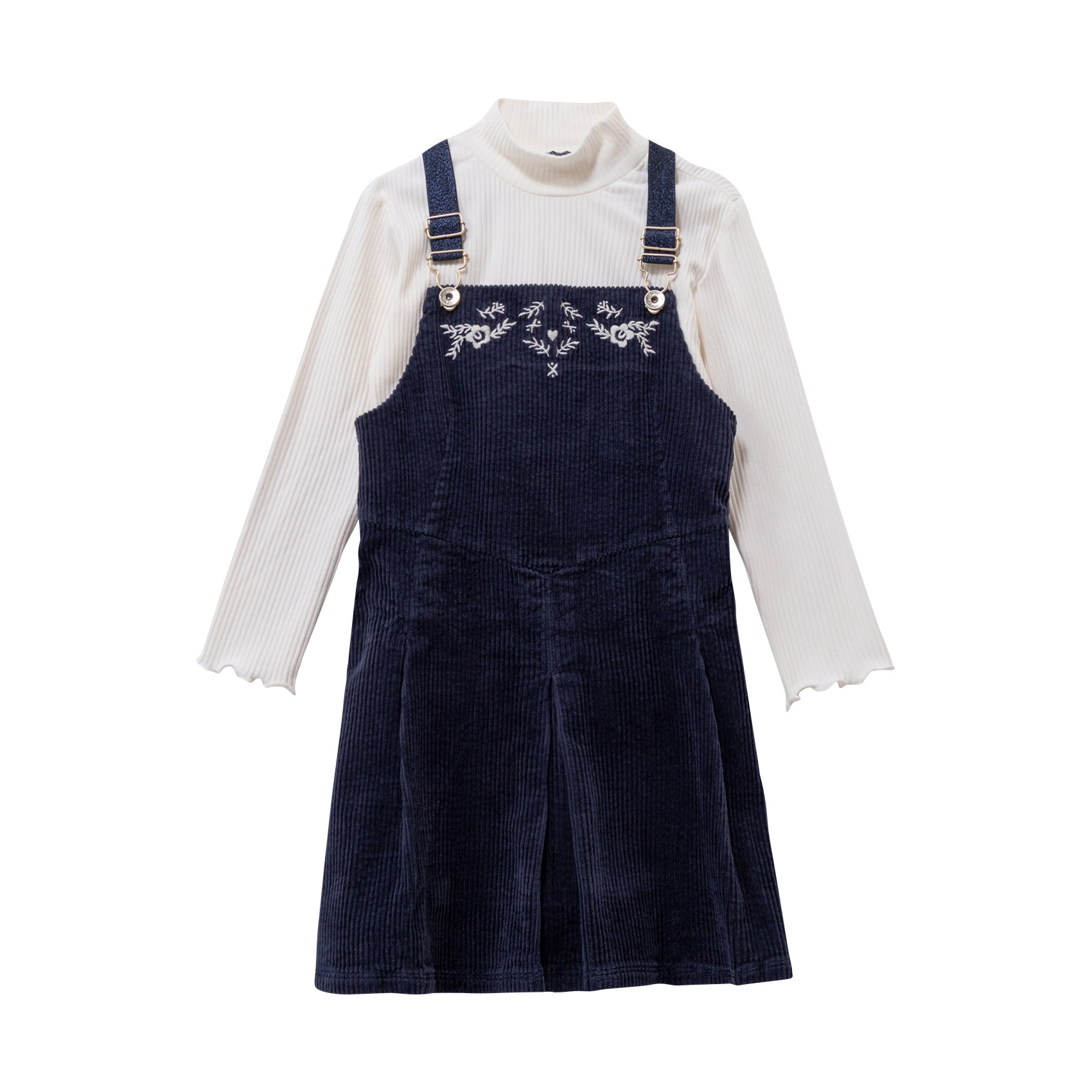 Robe courte 2 en 1 en coton mélangé IKKS JUNIOR Bleu