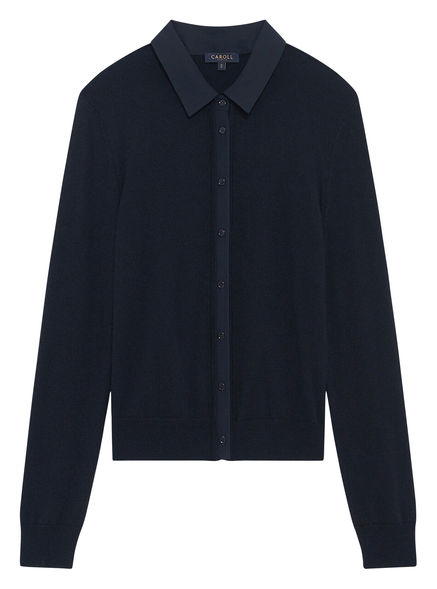 Cardigan with classic collar CAROLL Black