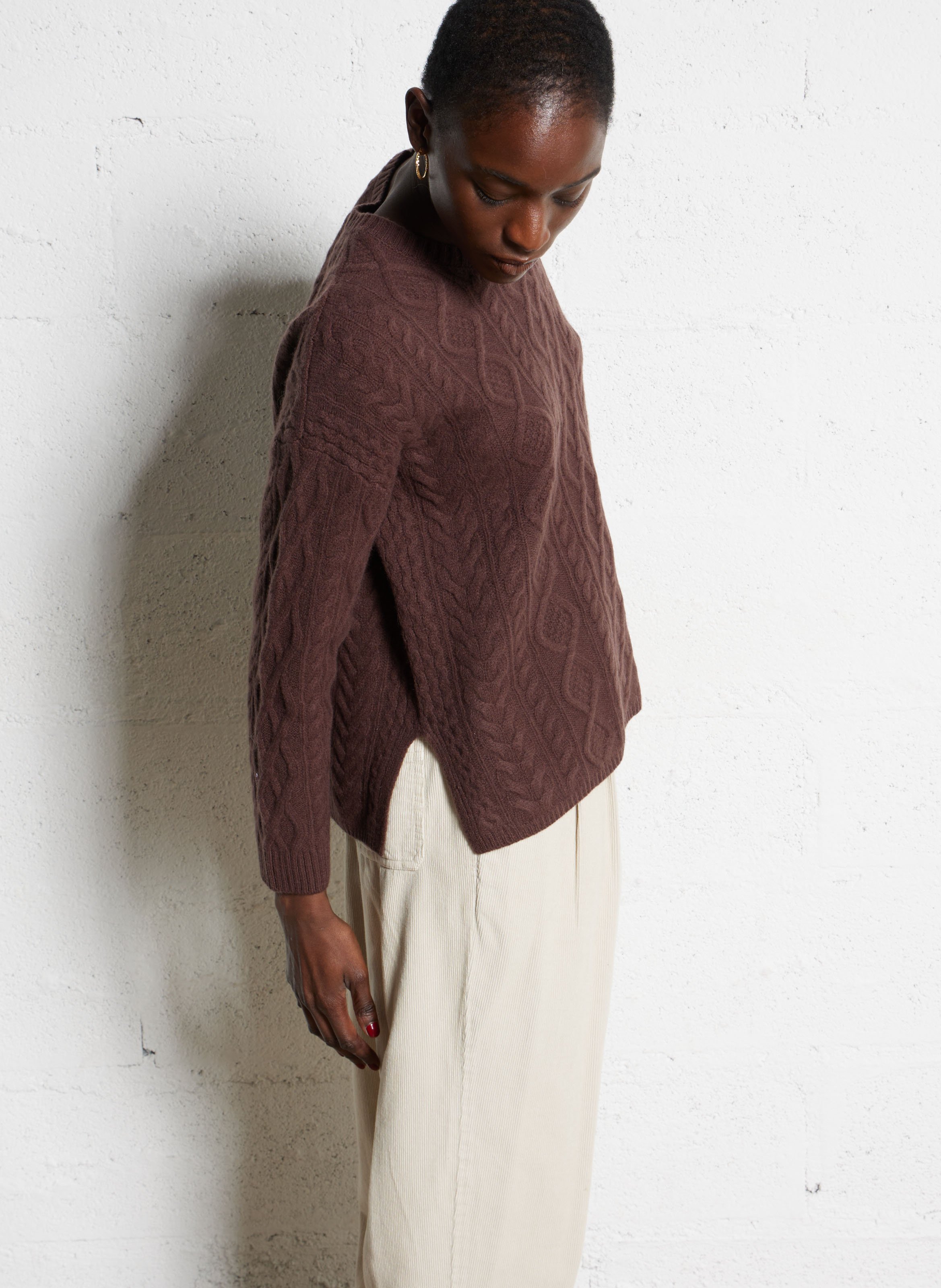 Oversized sweater BELLA JONES Brown