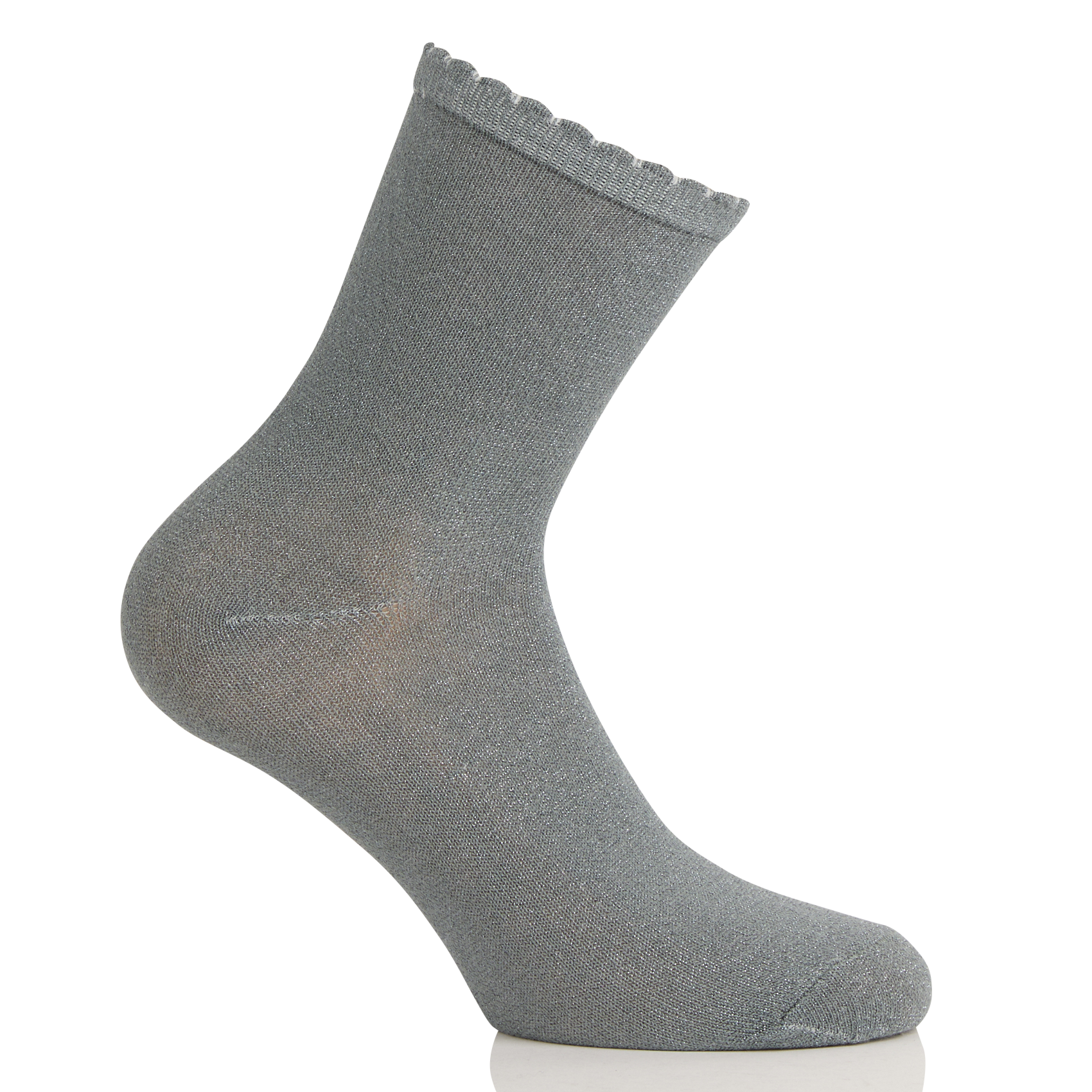 Metallic thread cotton-blend socks PIECES Grey