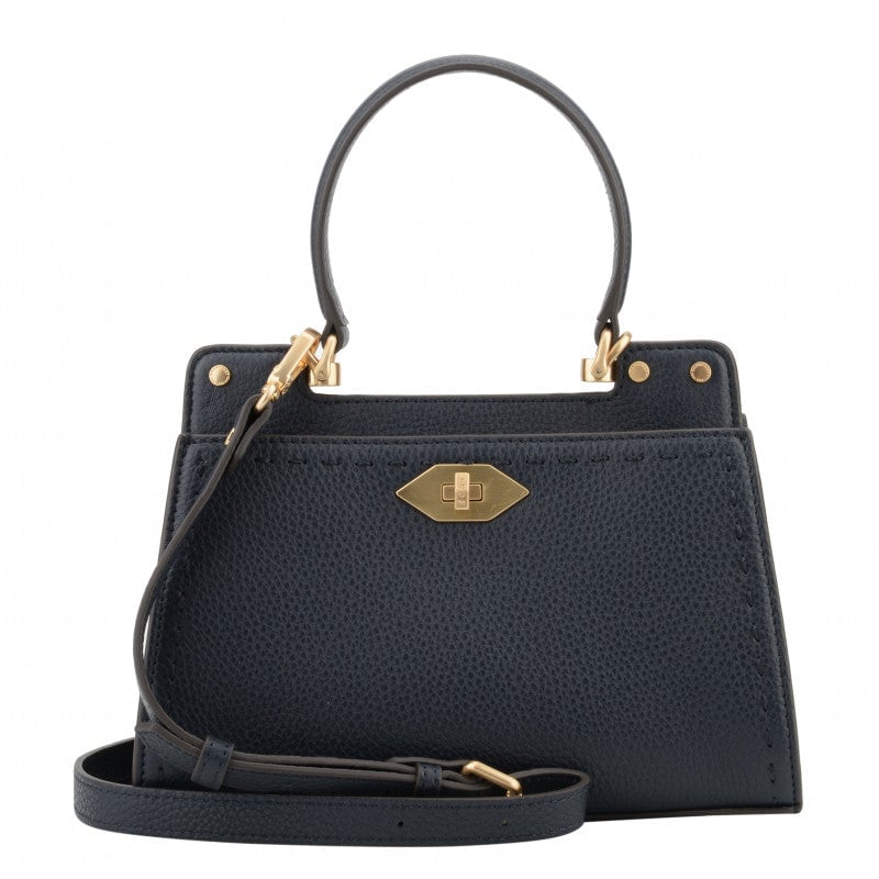 Handbag - cowhide leather POURCHET Blue