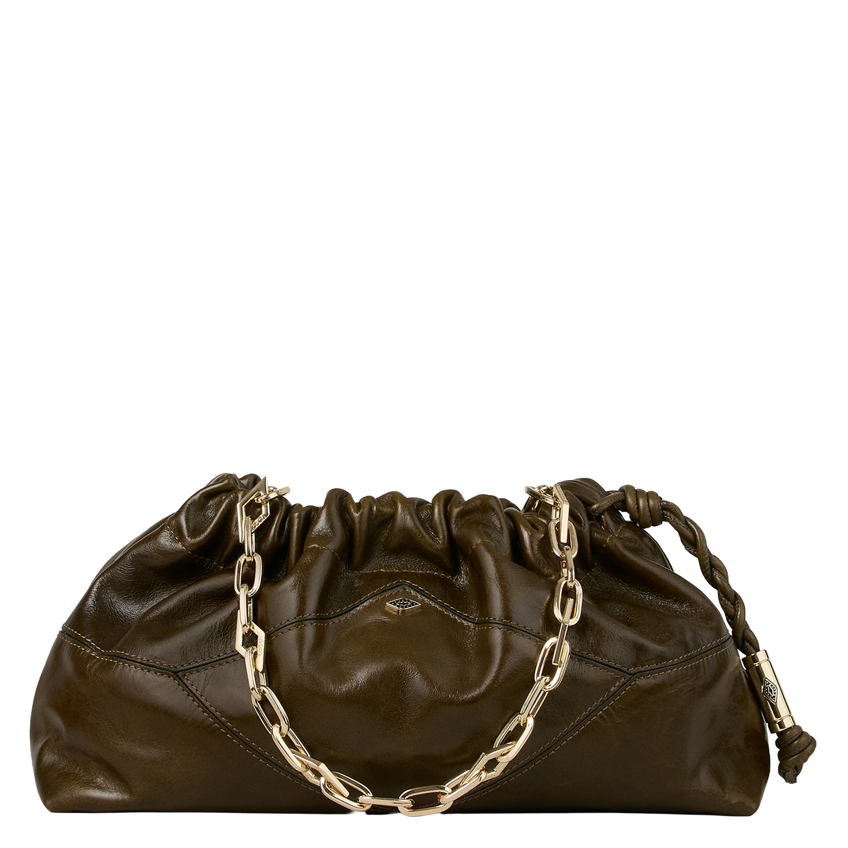 Sac à bandoulière en cuir BA&SH Kaki