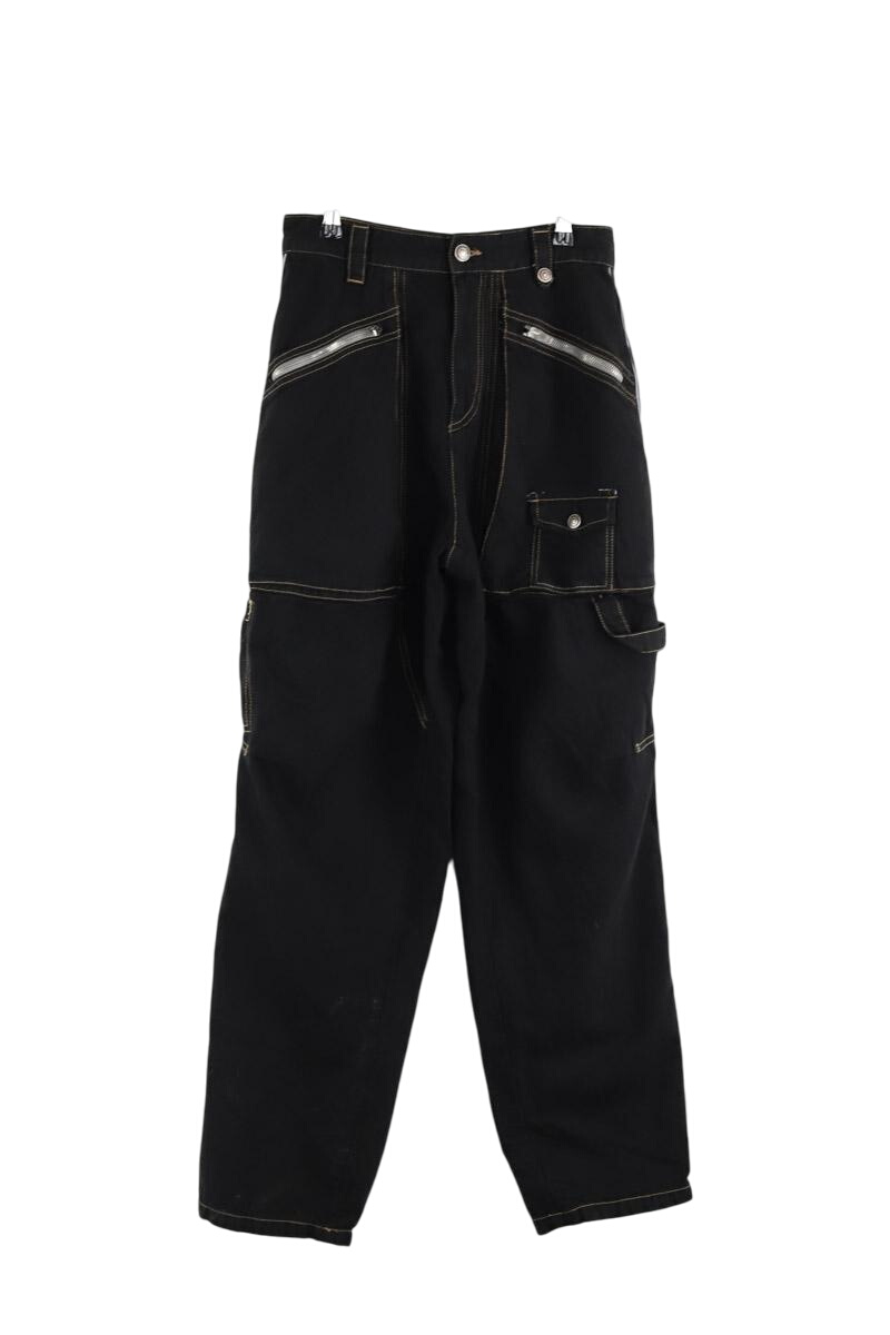 Slim-fit stretch cotton jeans with regular waist ISABEL MARANT - Seconde Main Black