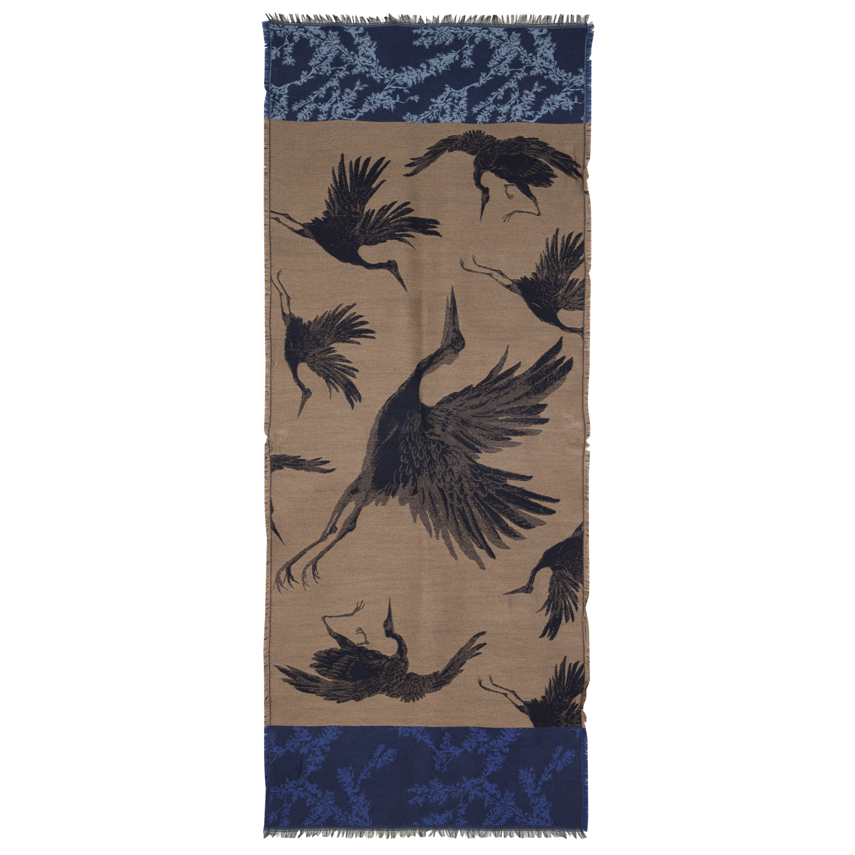 Echarpe jacquard LA FEE MARABOUTEE Bleu