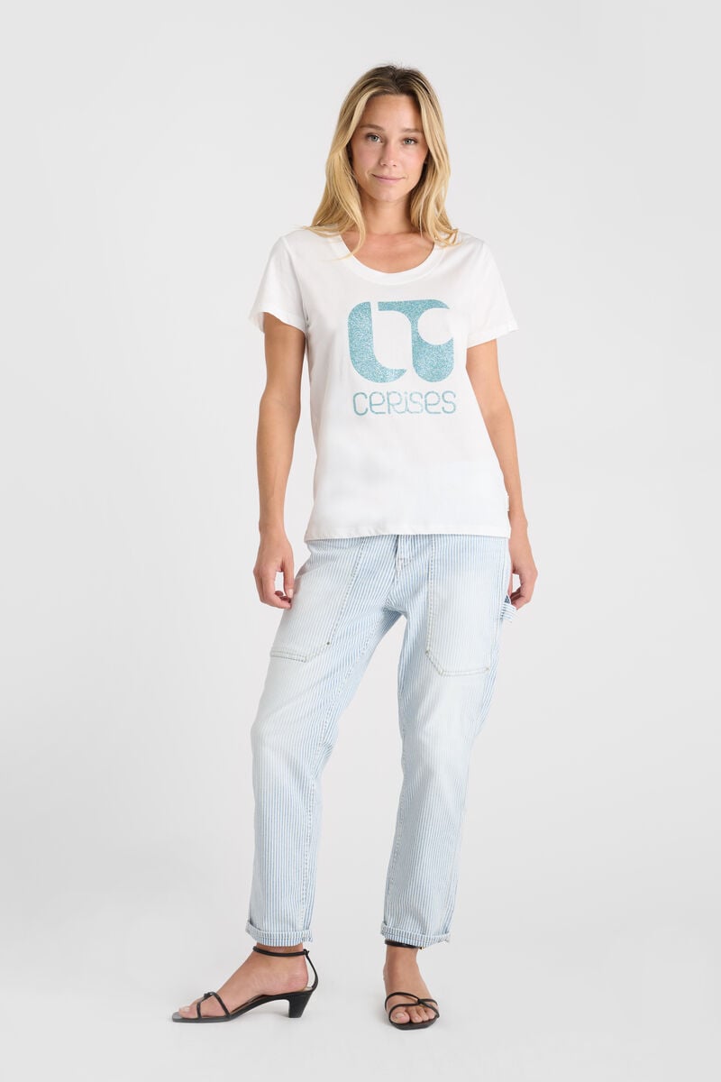 Tommy Badge T-shirt LE TEMPS DES CERISES White