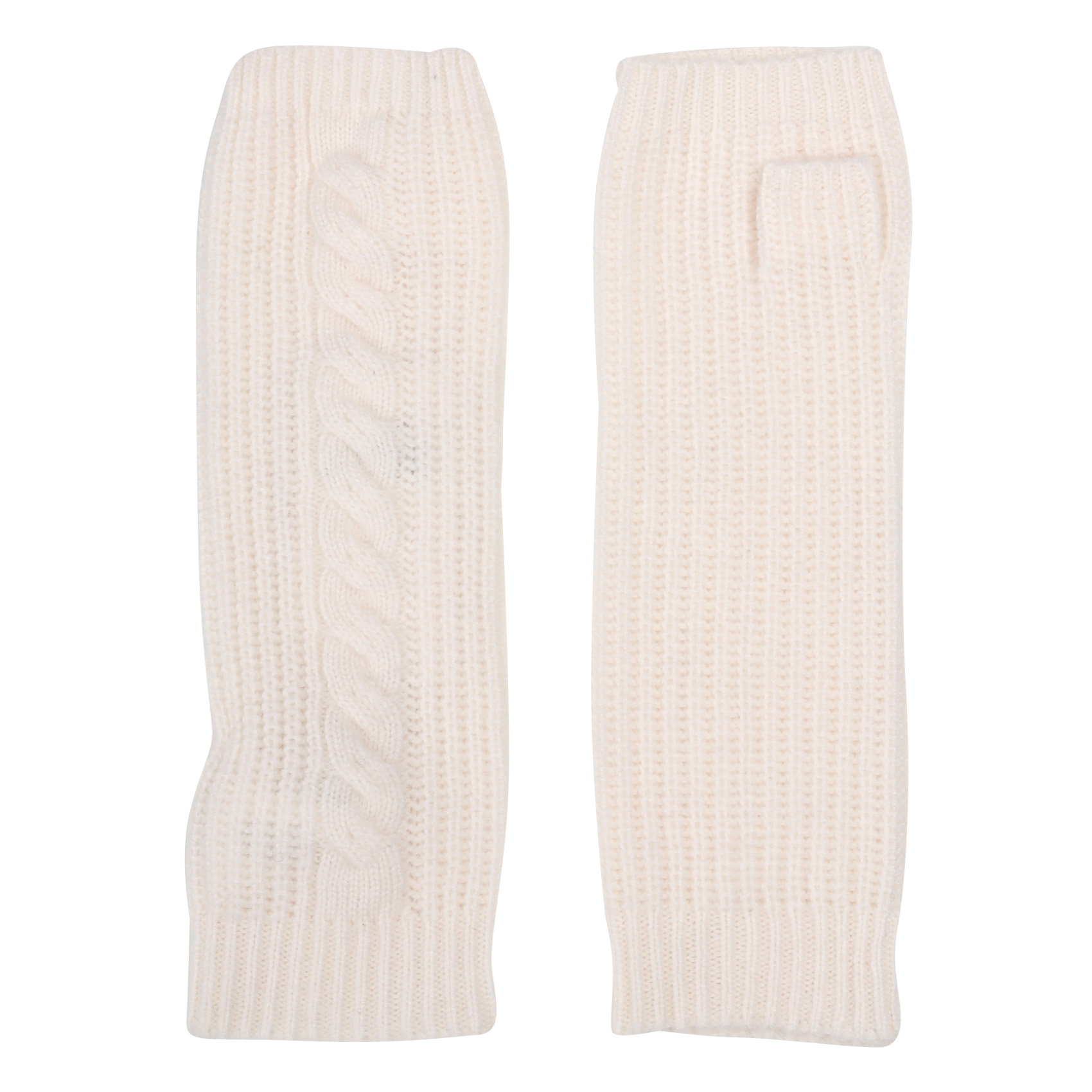 Mitaines en cachemire SUD EXPRESS Blanc