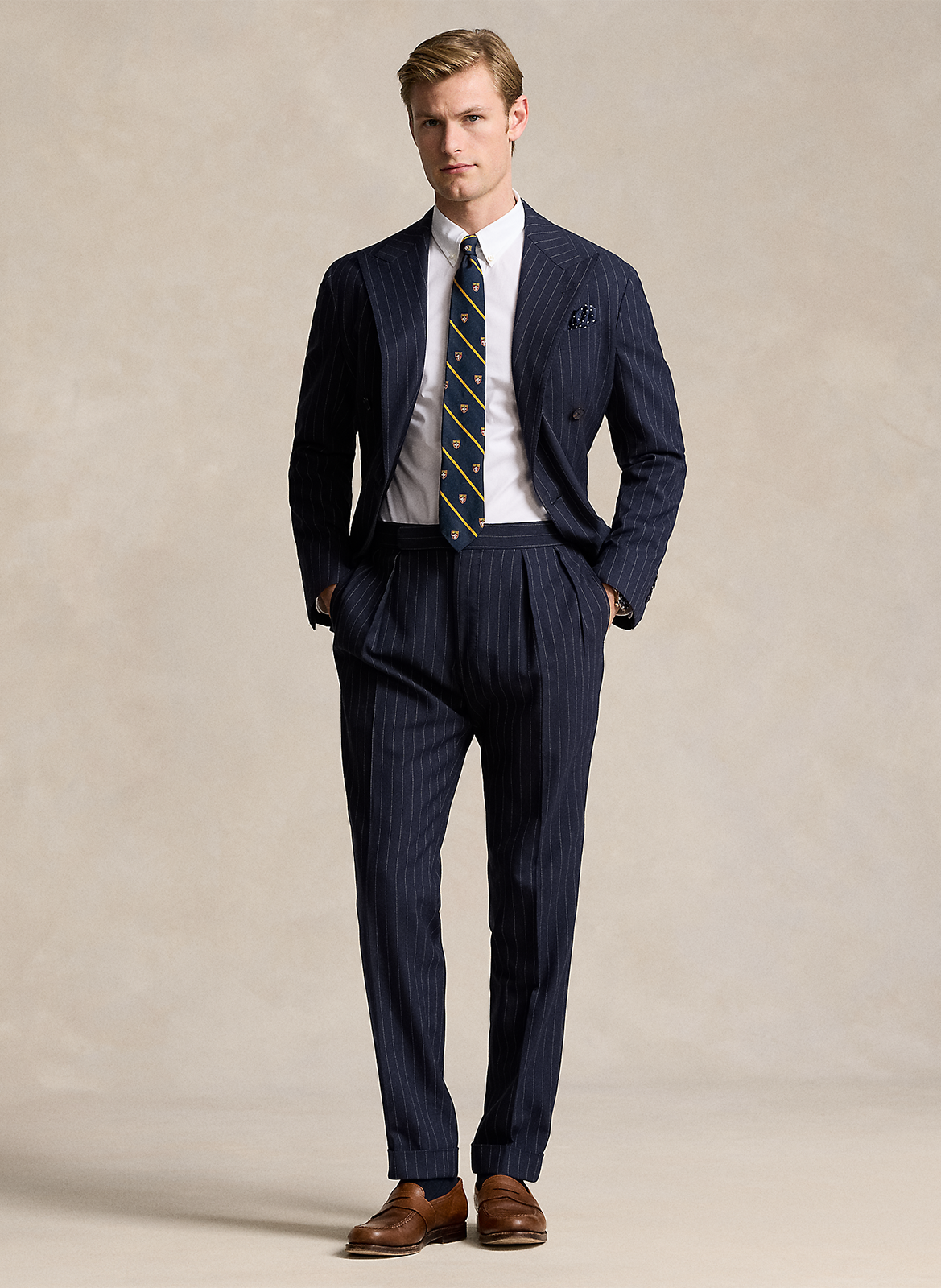 Cotton-blend shirt with button-down collar POLO RALPH LAUREN White