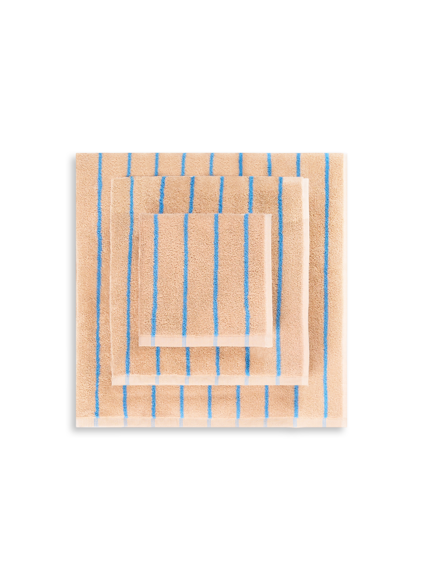 Striped organic cotton beach towel AU PRINTEMPS PARIS MAISON Blue