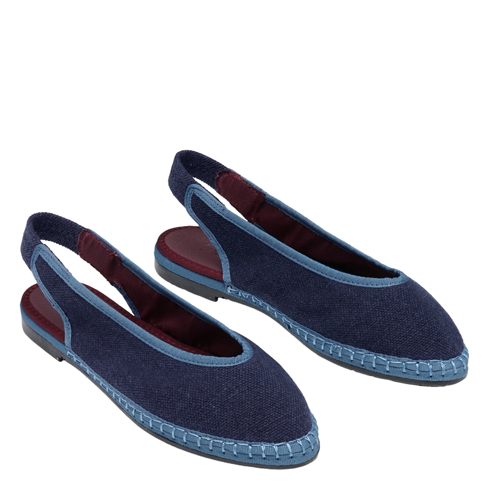 Cotton ballerina flats FLABELUS Blue