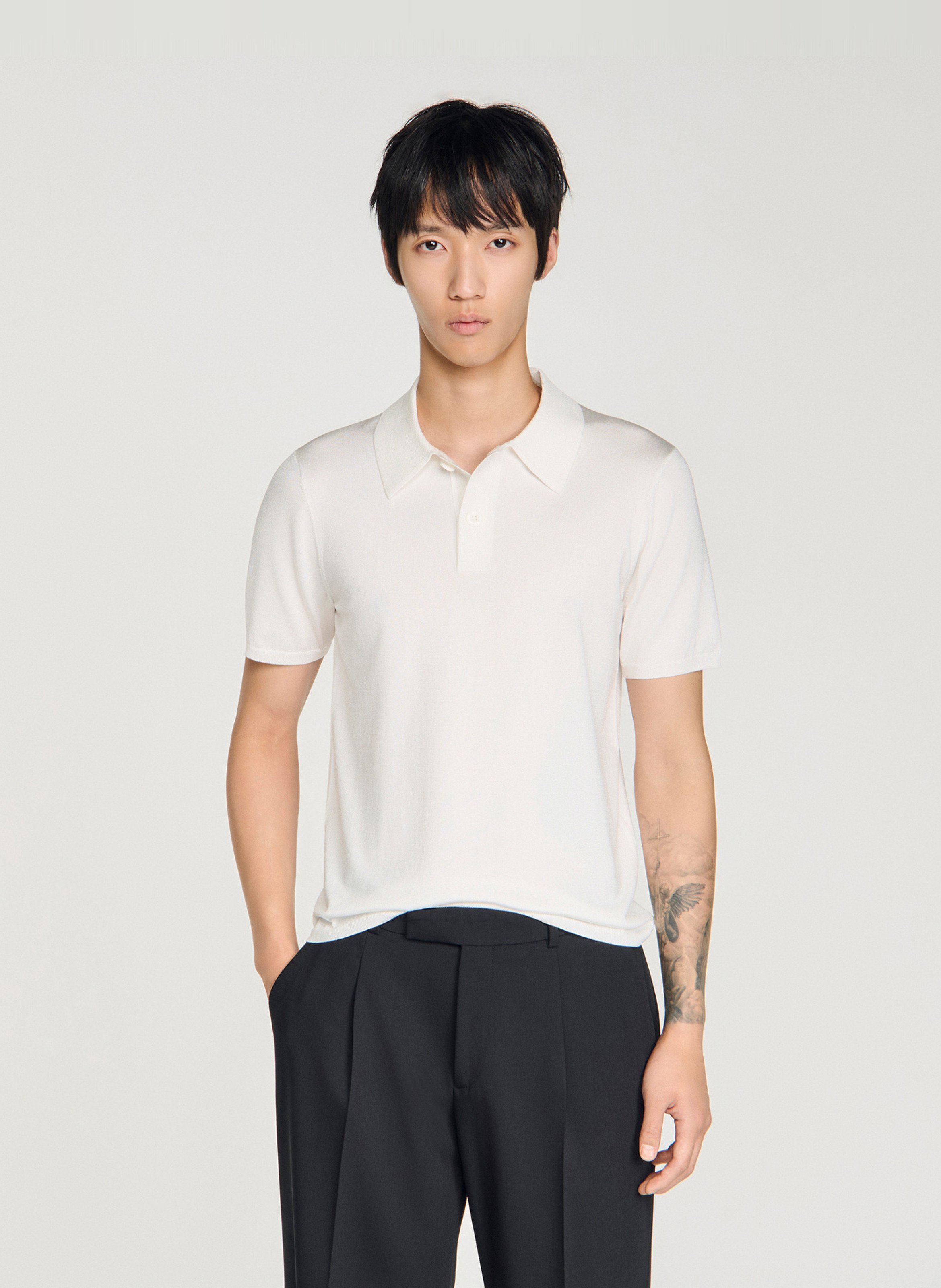 Polo regular fit  SANDRO Blanc