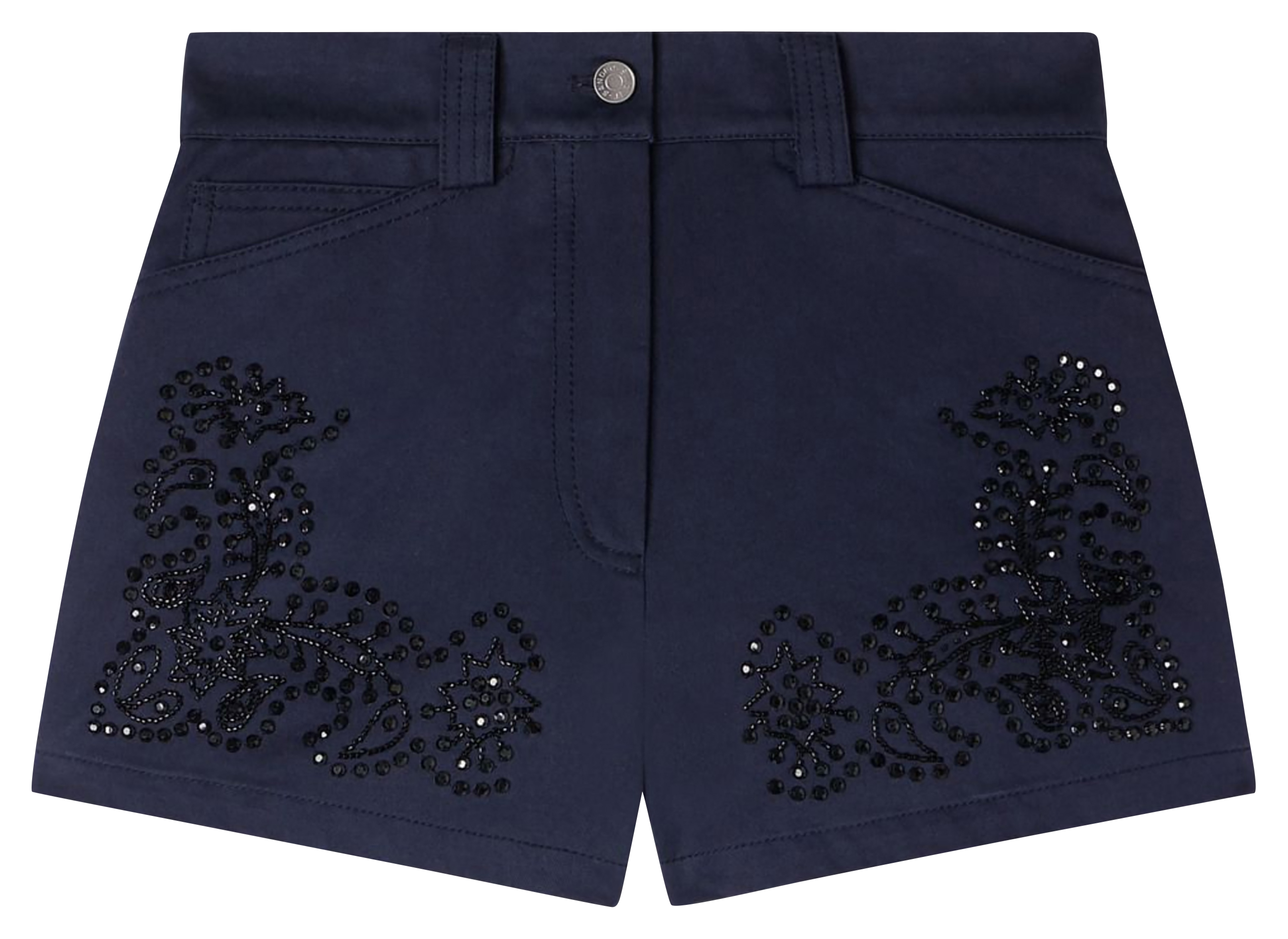 Short droit brodé SANDRO Bleu