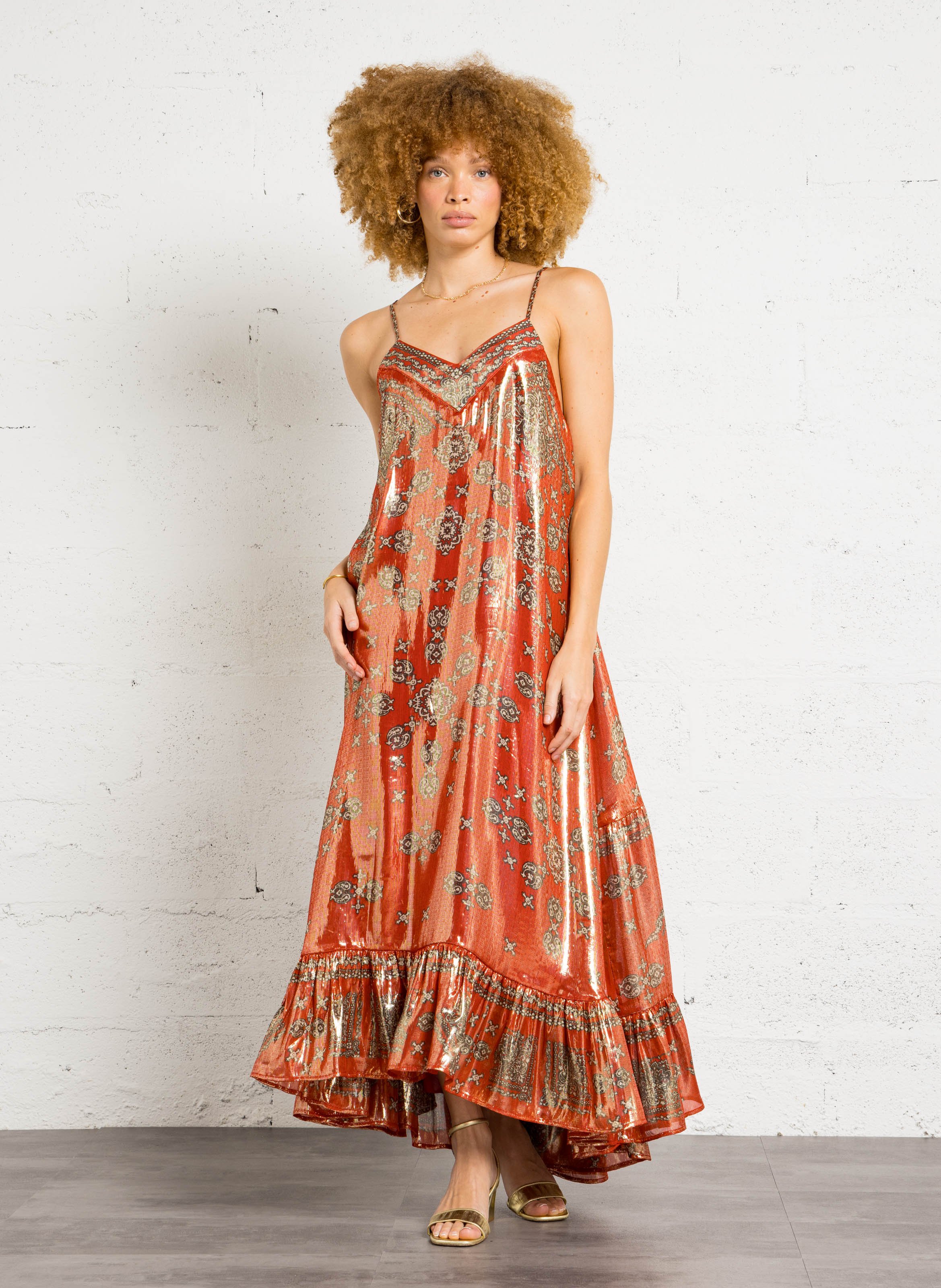 Ausgestelltes Midikleid mit Print MES DEMOISELLES Rot