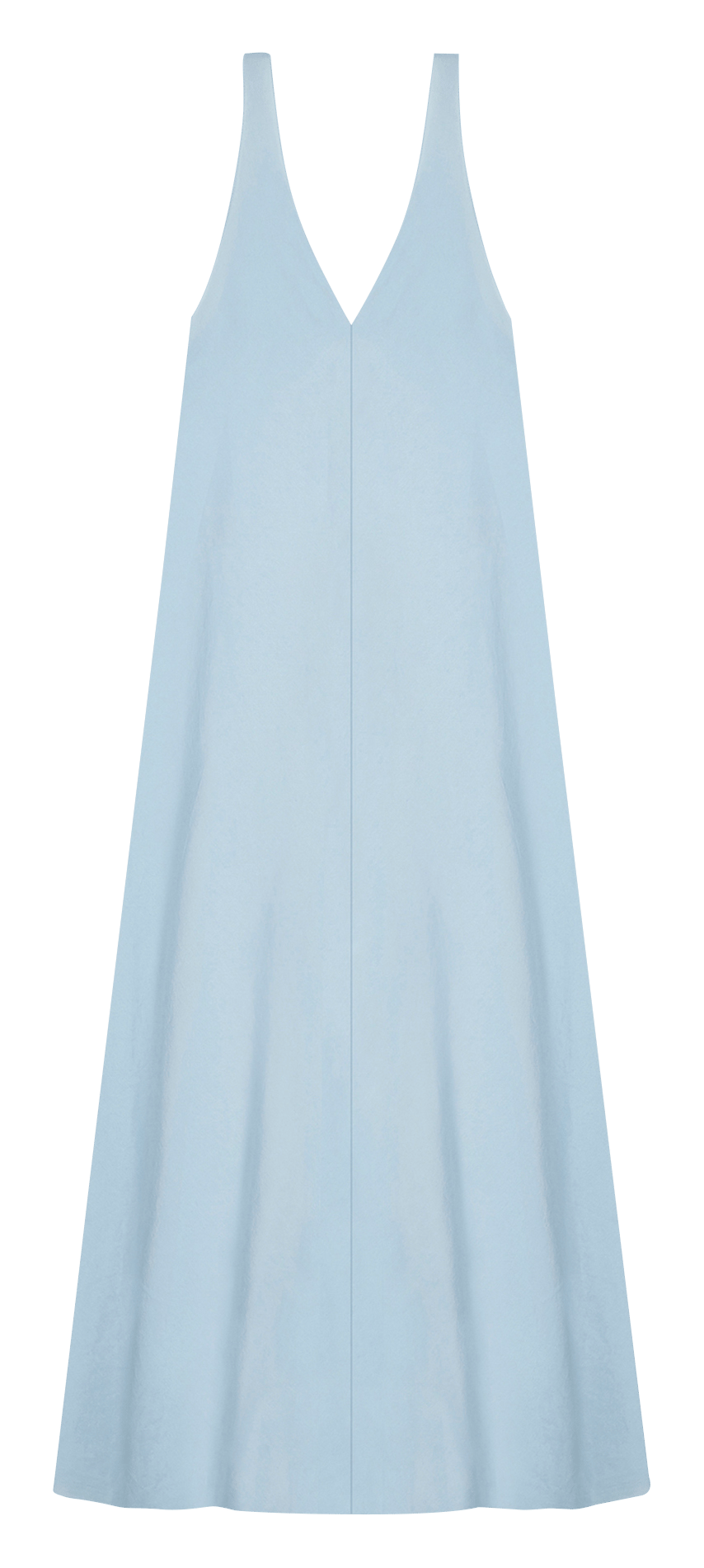 Robe midi col v droite unie MASSCOB Marron