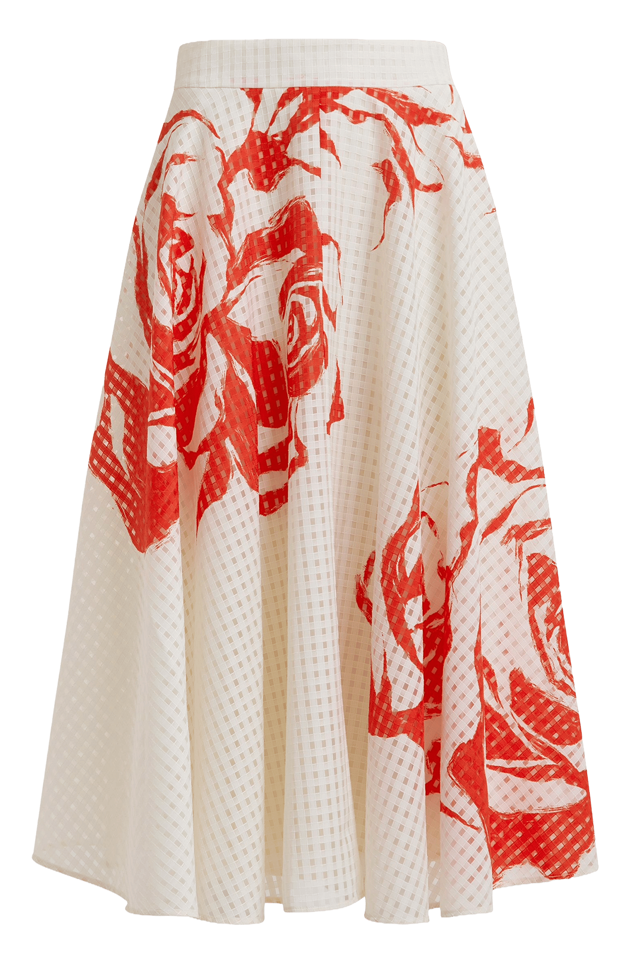 Long printed A-line skirt ESSENTIEL ANTWERP White