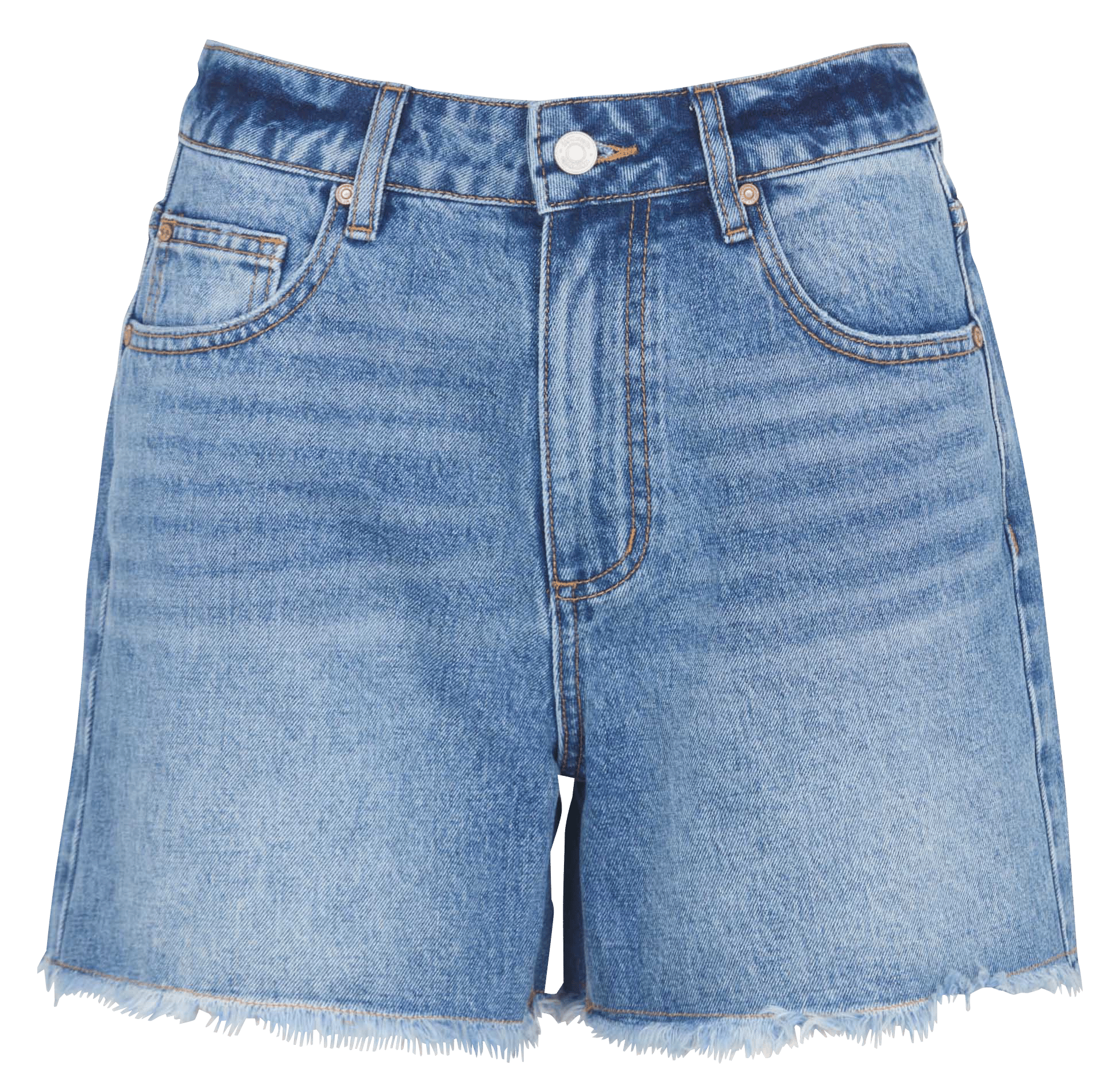 Gerade geschnittene Denim-Shorts aus Baumwolle MKT Blau