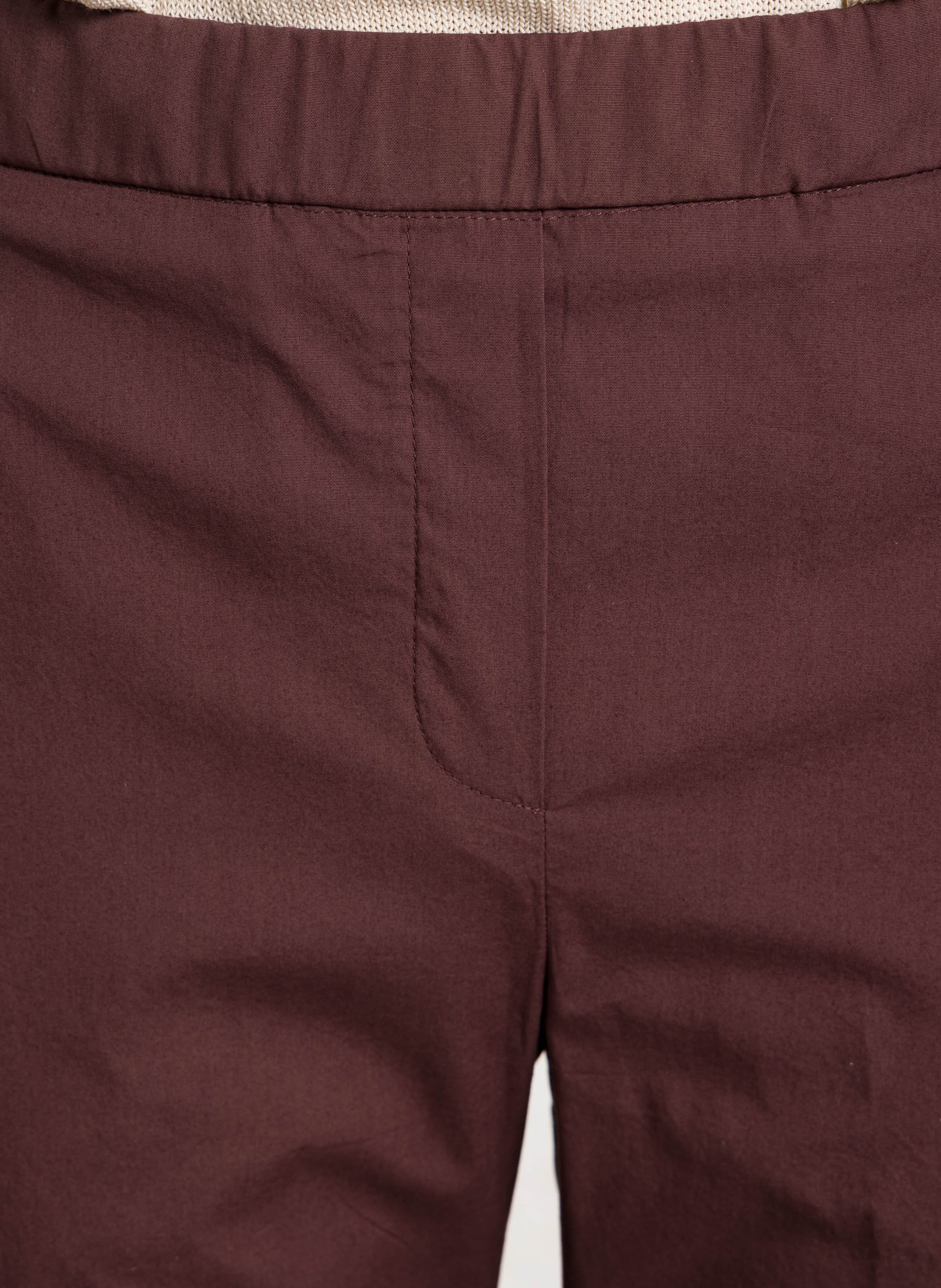 Pantalon slim en coton DIEGA Prune