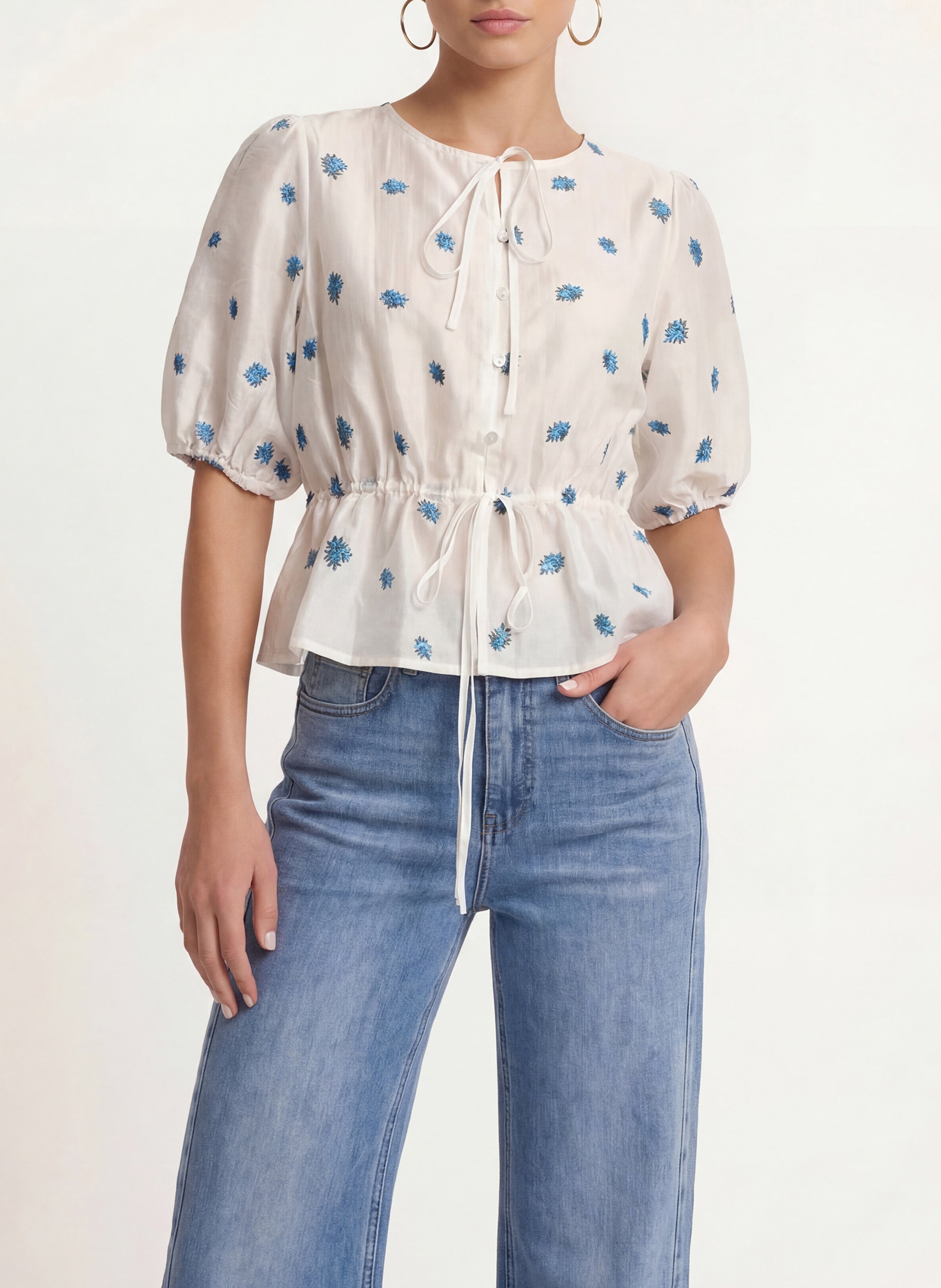 Chemise col rond  KOOKAI Blanc