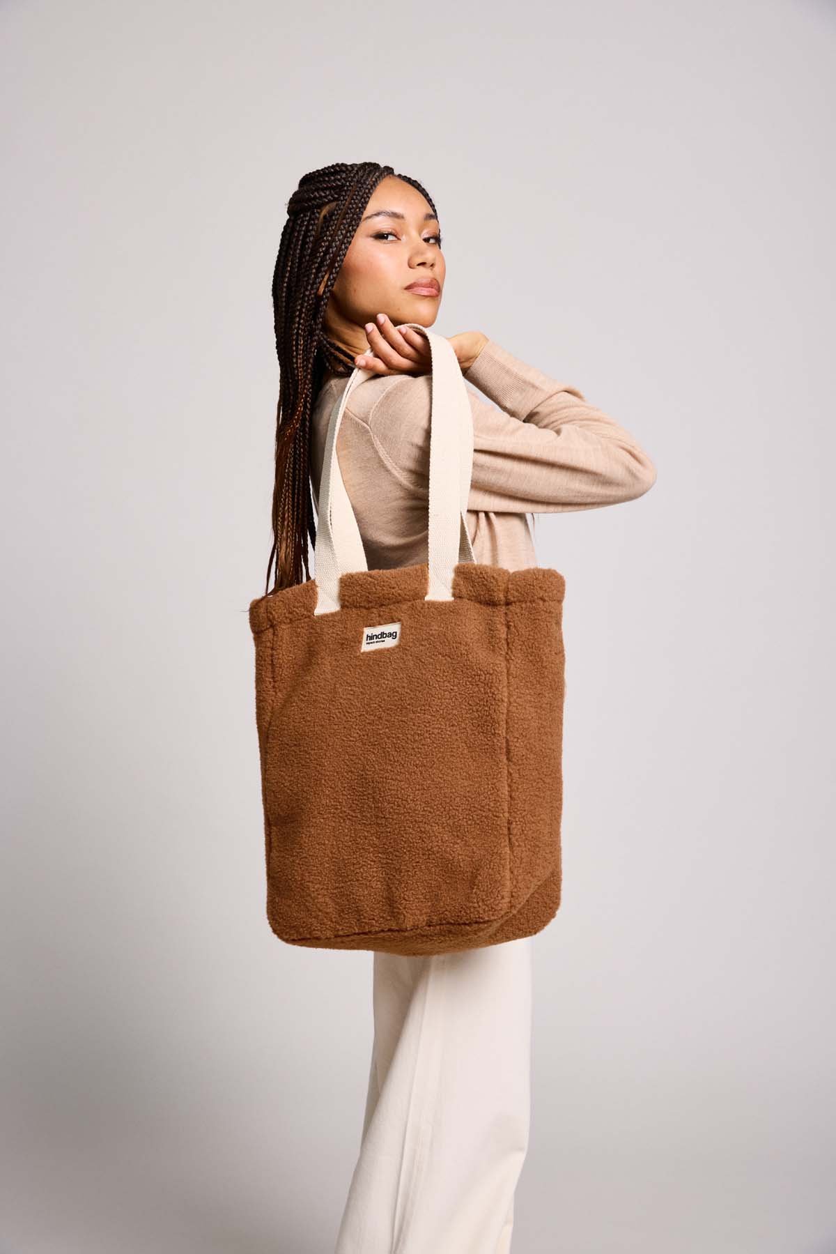 Cotton tote bag HINDBAG Brown
