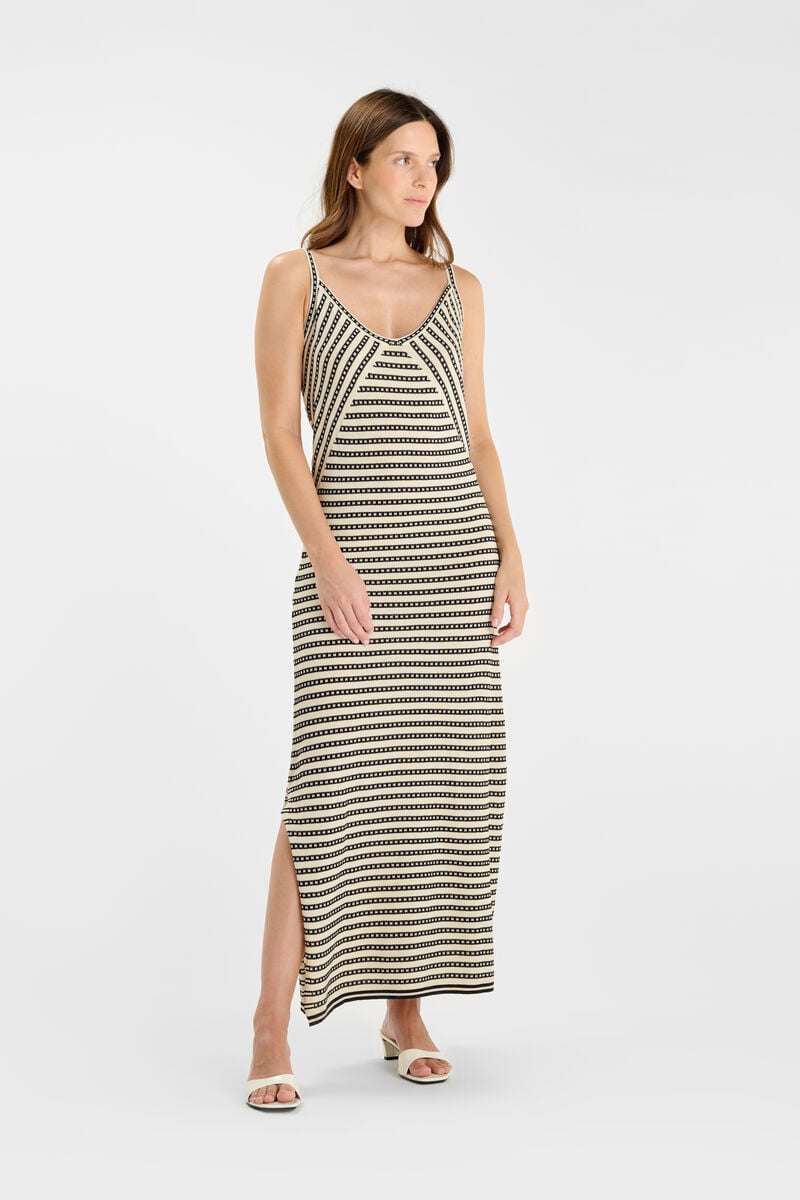 Long straight dress LE TEMPS DES CERISES White