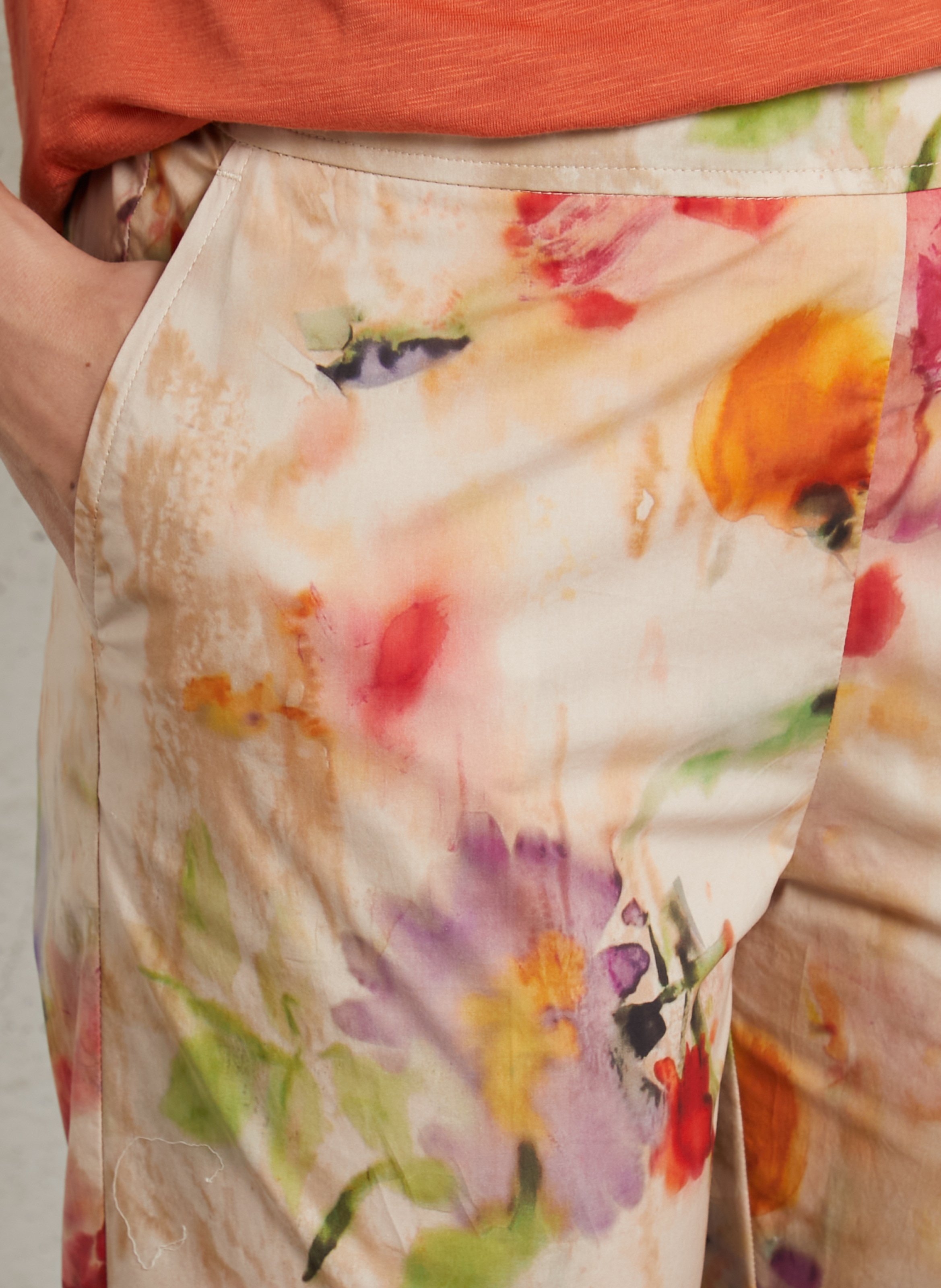 Pantalon droit en coton MOMONI Multicolore
