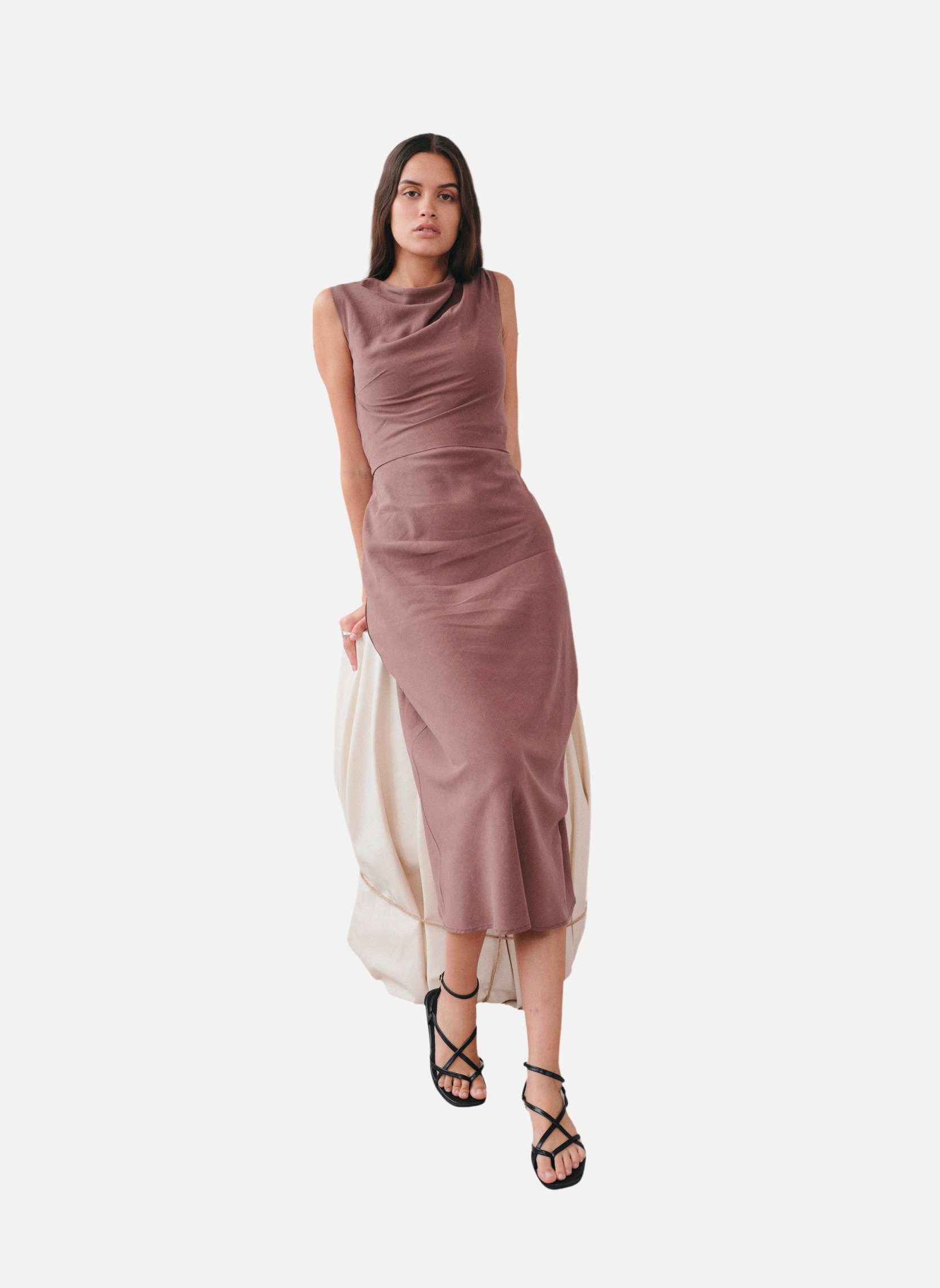 Long dress Noyoco Brown
