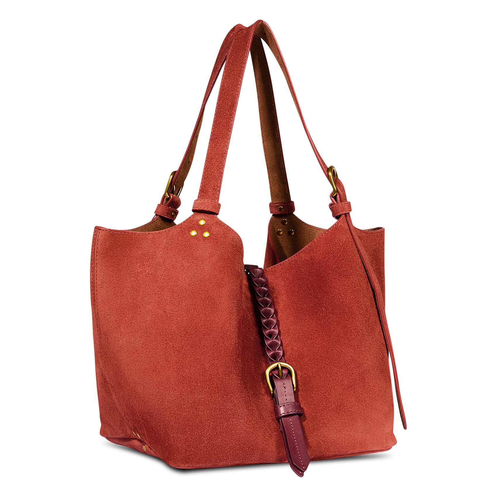 Soft suede tote bag | Red JEROME DREYFUSS Women