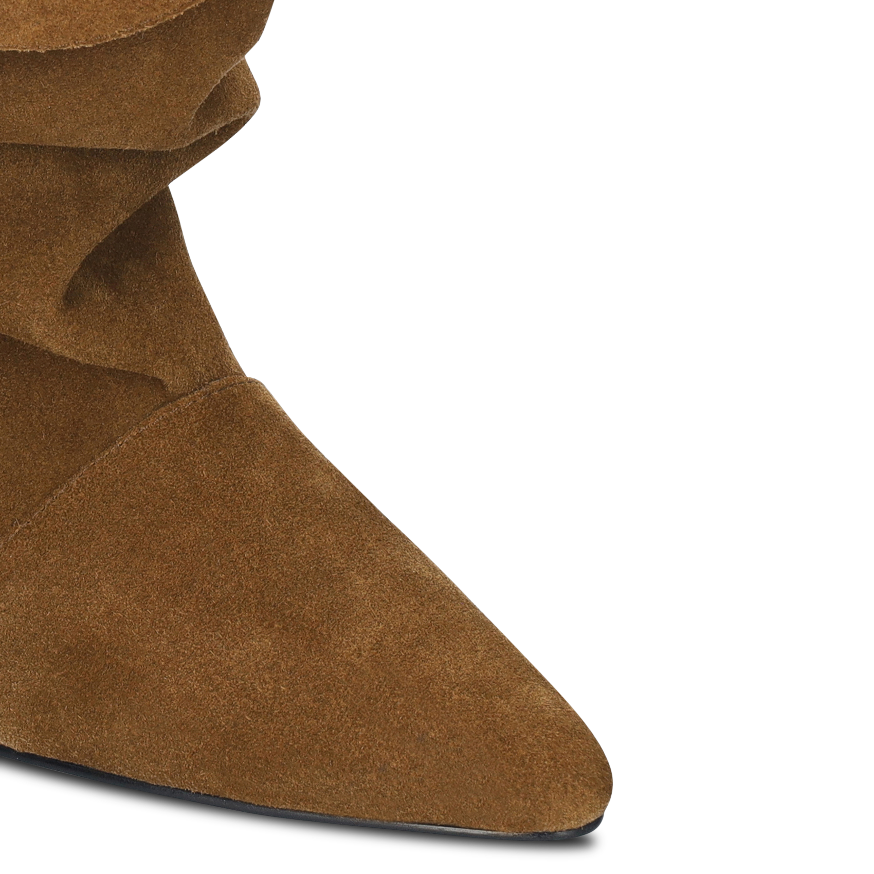 Bottines froncées en cuir suédé BIBI LOU Marron