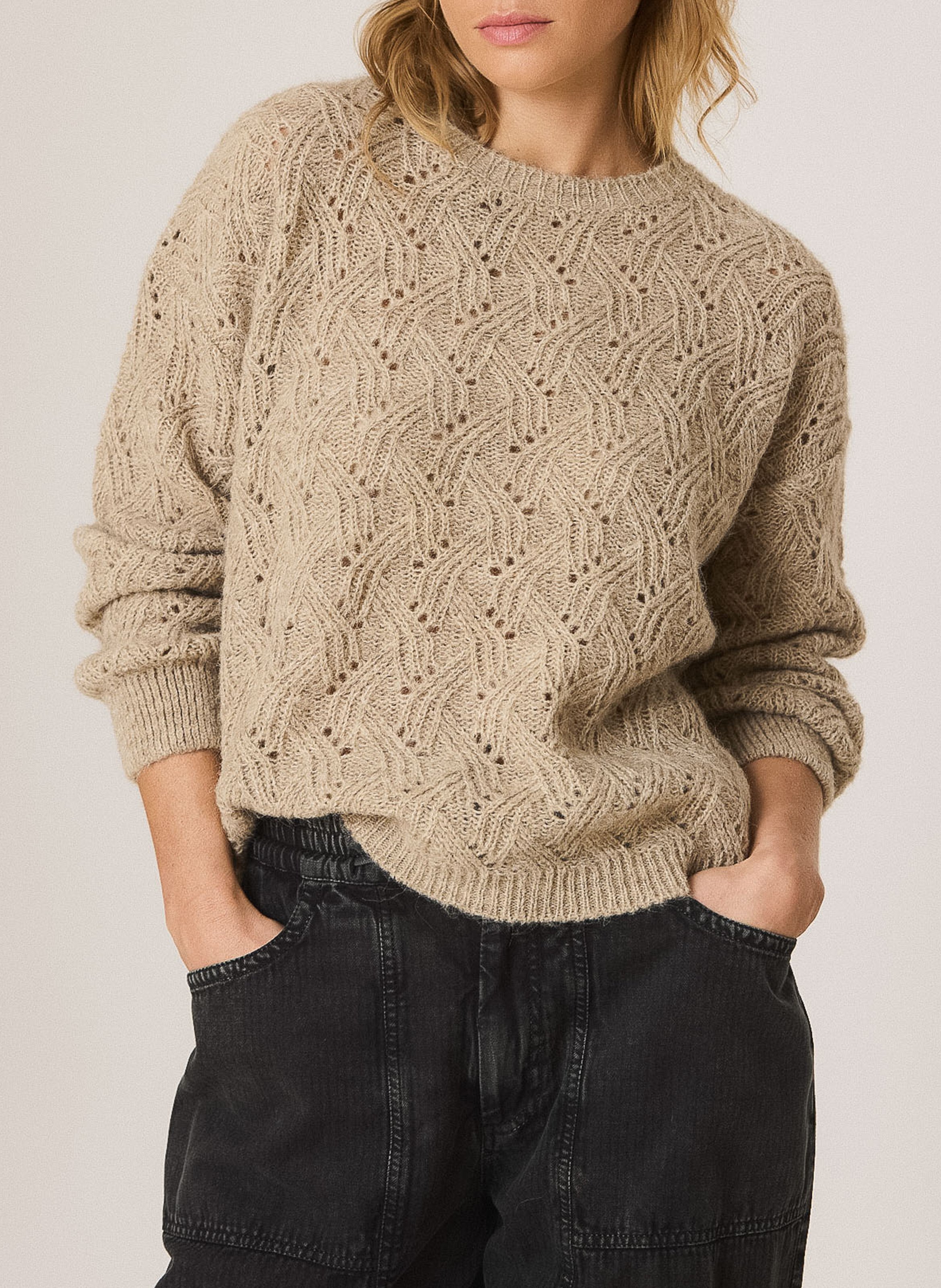 Oversized open-work sweater INDI & COLD