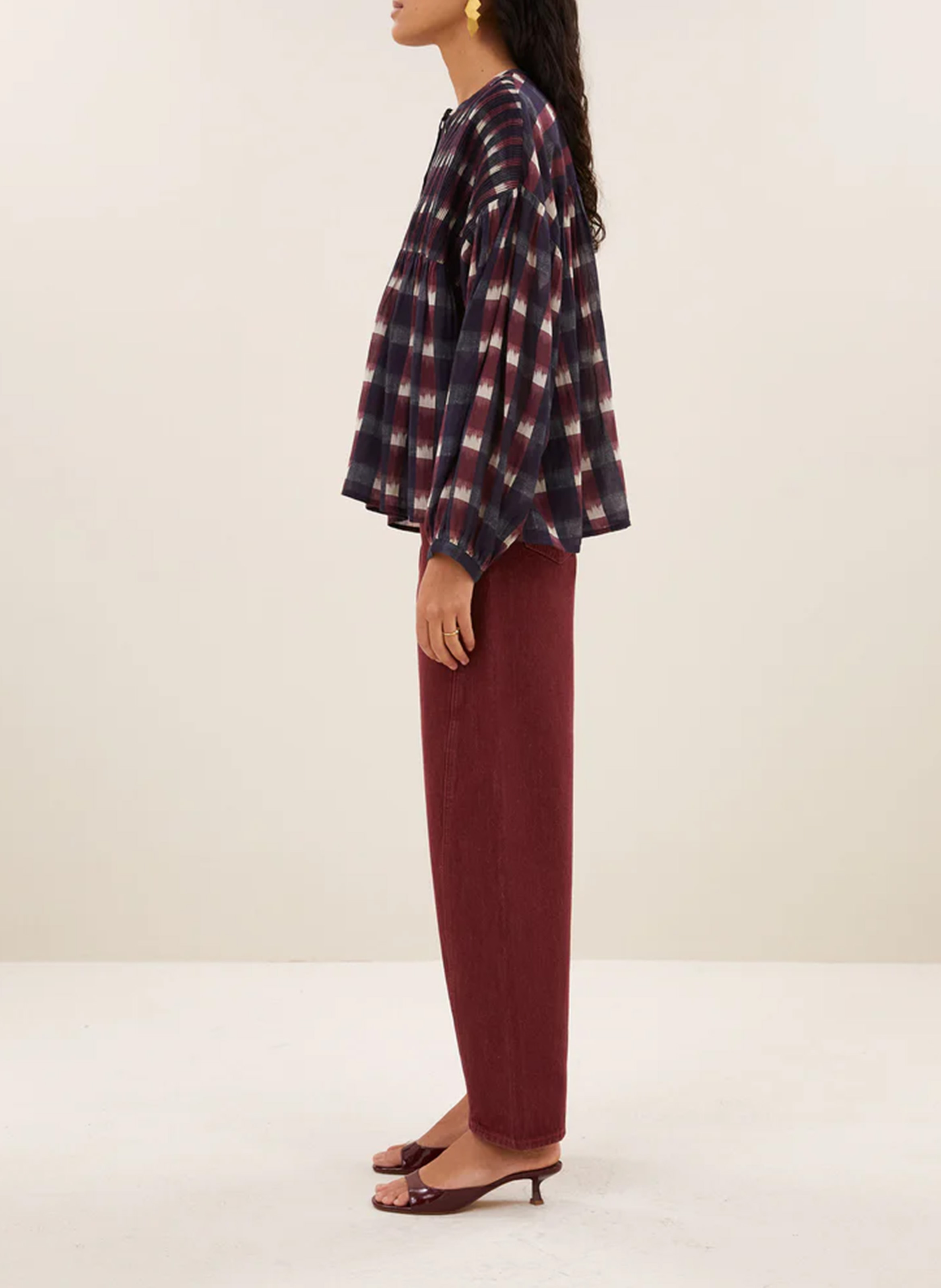 Weite Bluse aus Bio-Baumwolle BY BAR Rot