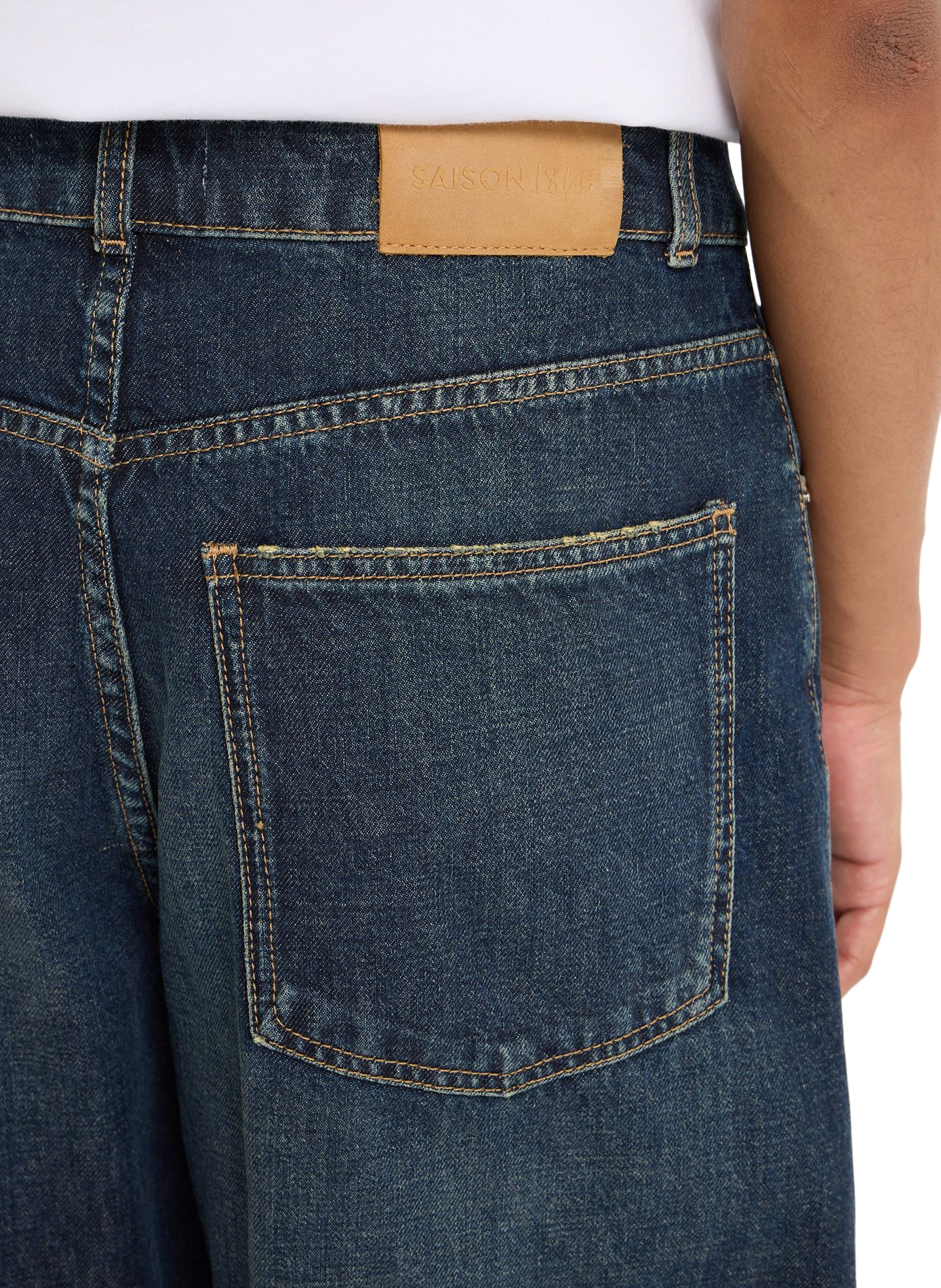 Wide-leg cotton jeans SAISON 1865 Blue