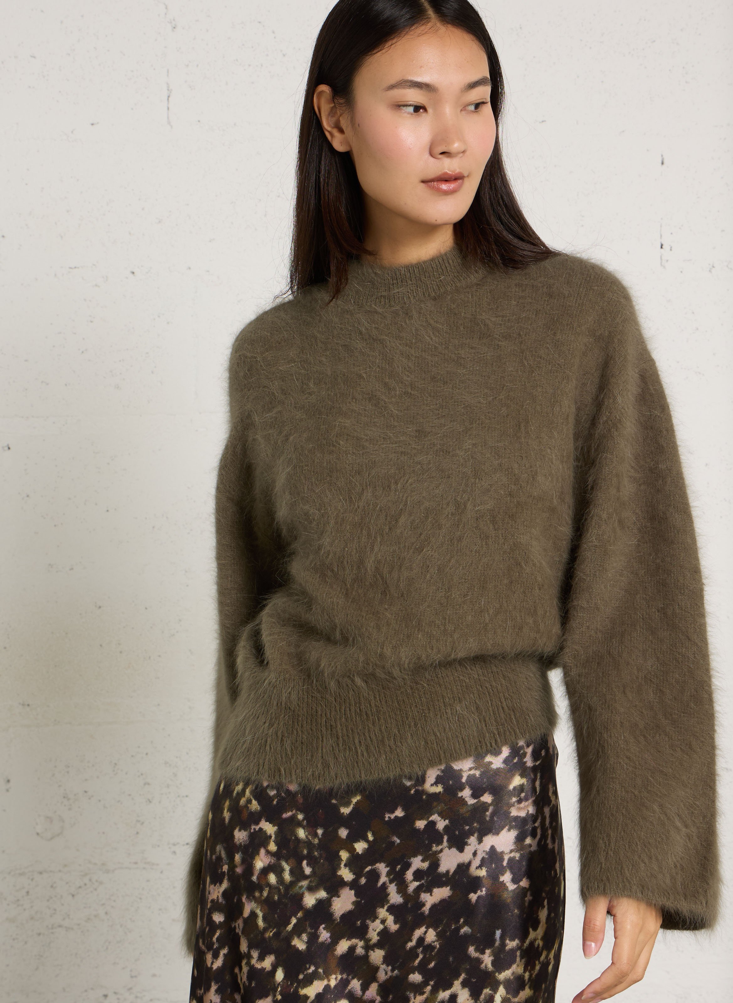 Gerade geschnittener Pullover aus gemischtem Angorawolle BELLEROSE